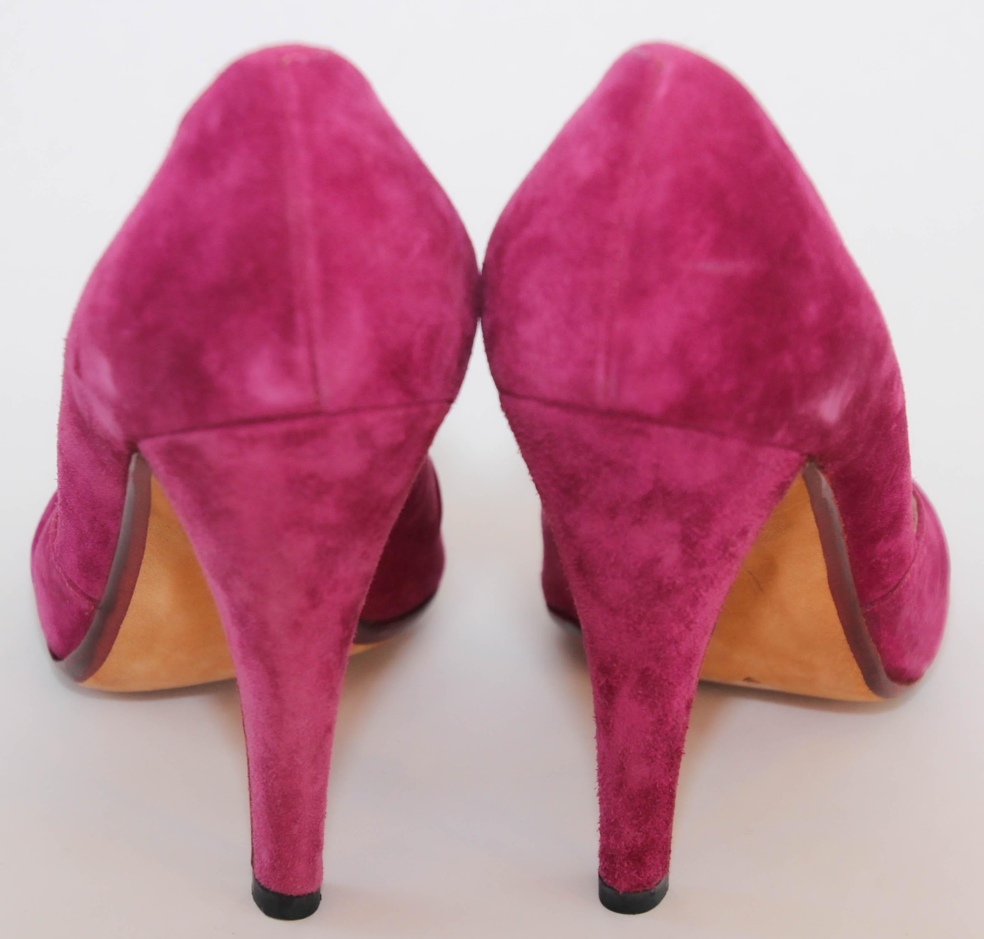 Vintage Andrea Pfister Couture Pink Shoes US 7 for I Magnin 1980's For Sale 3