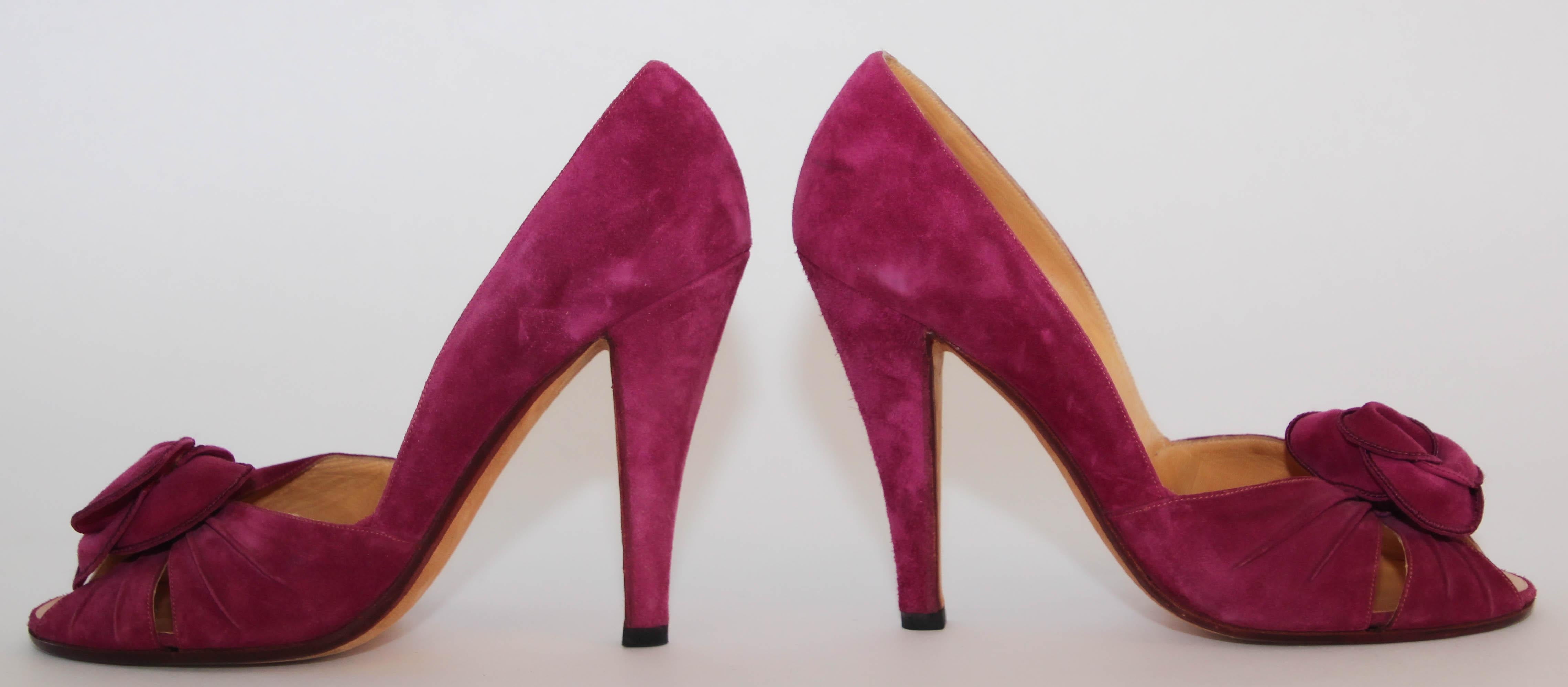 Chaussures roses vintage Andrea Pfister Couture taille US 7 pour I Magnin, années 1980 en vente 6