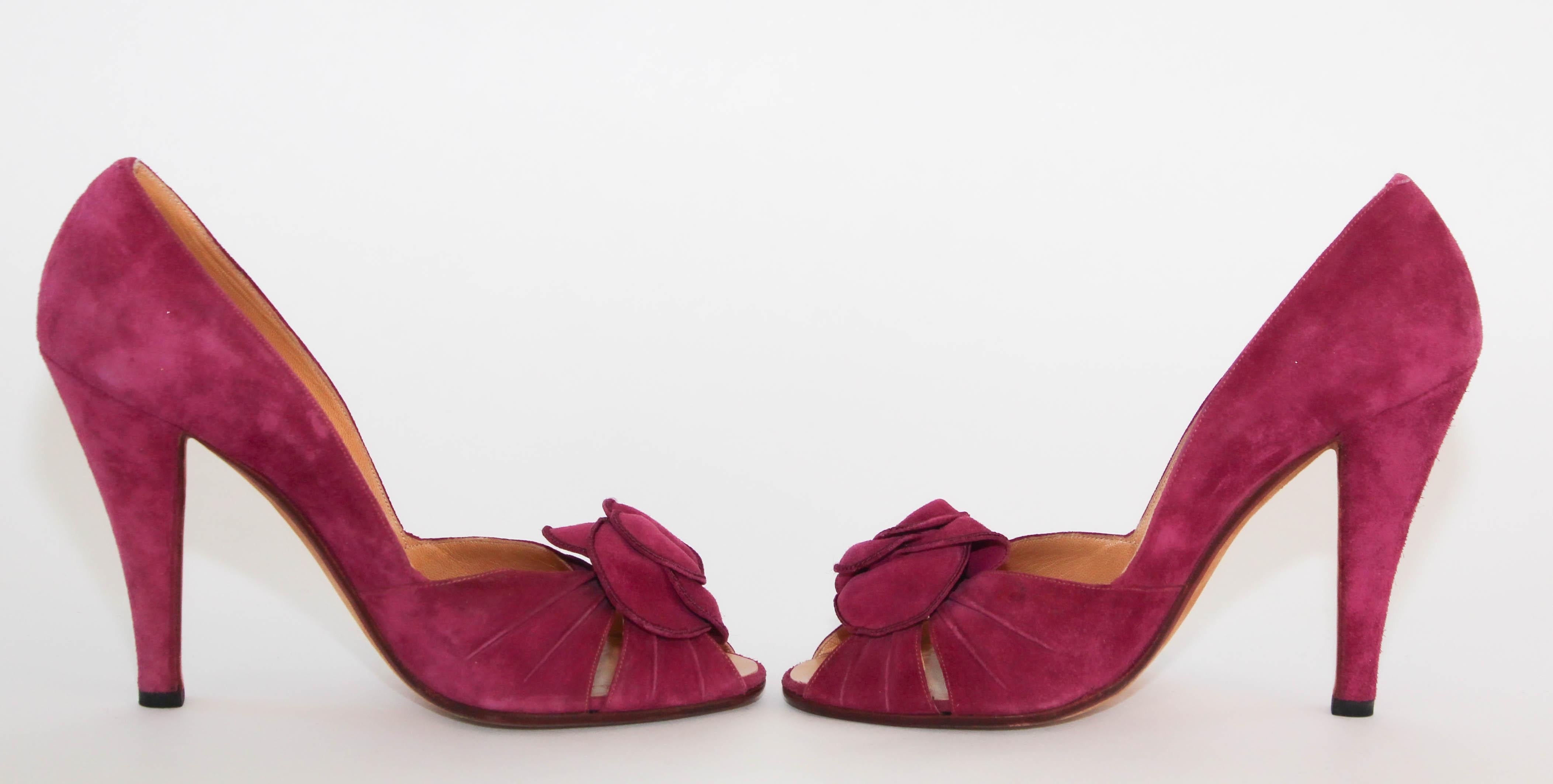 Chaussures roses vintage Andrea Pfister Couture taille US 7 pour I Magnin, années 1980 en vente 7
