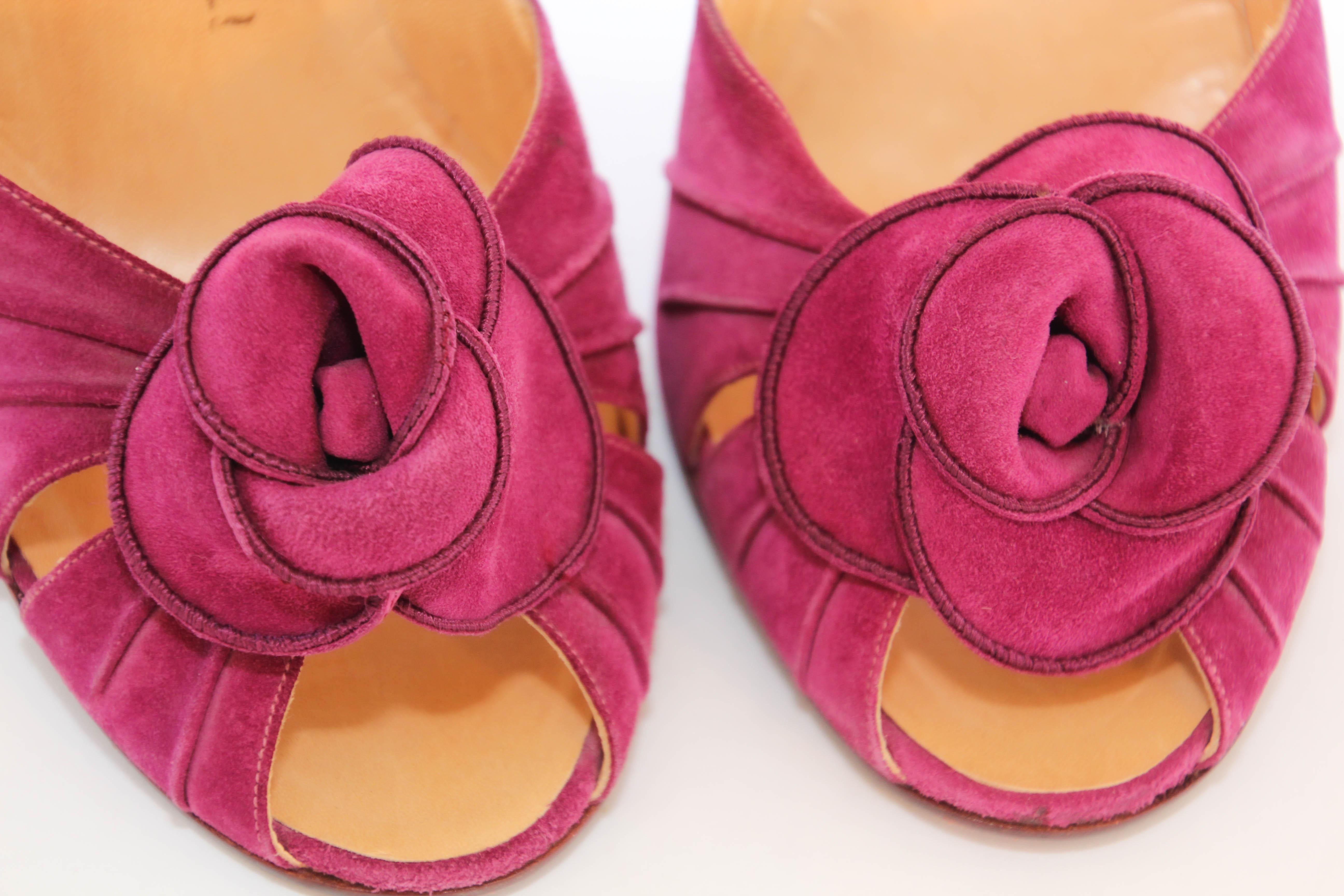 Chaussures roses vintage Andrea Pfister Couture taille US 7 pour I Magnin, années 1980 en vente 10