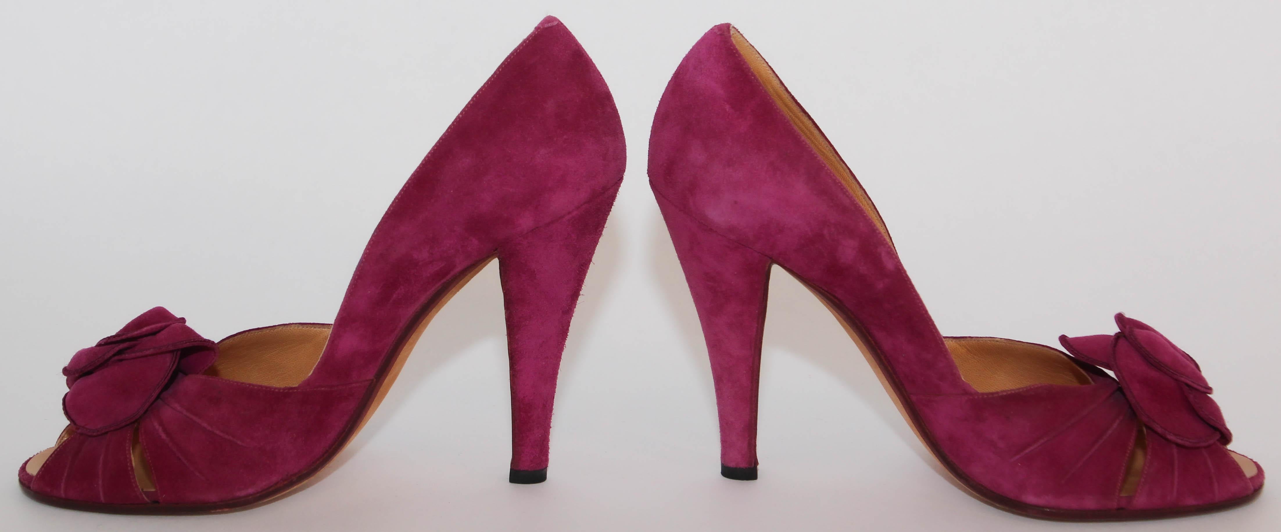 Chaussures roses vintage Andrea Pfister Couture taille US 7 pour I Magnin, années 1980 en vente 3
