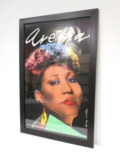 Vintage Andy Warhol Aretha Franklin Poster for Arista Records 1986