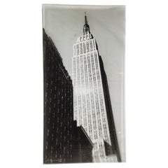 Vintage Andy Warhol Empire State Building plateau en verre par Rosenthal