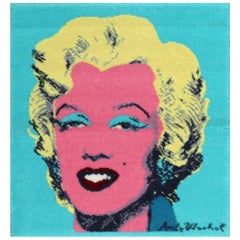 Vintage After Andy Warhol Marilyn Monroe Rug. Size: 2 ft 8 in x 2 ft 10 in