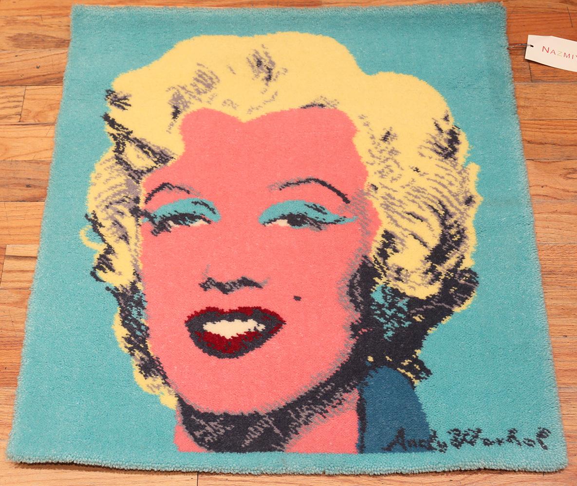 Scandinavian After Andy Warhol Marilyn Monroe Rug. Size: 2 ft 8 in x 2 ft 10 in