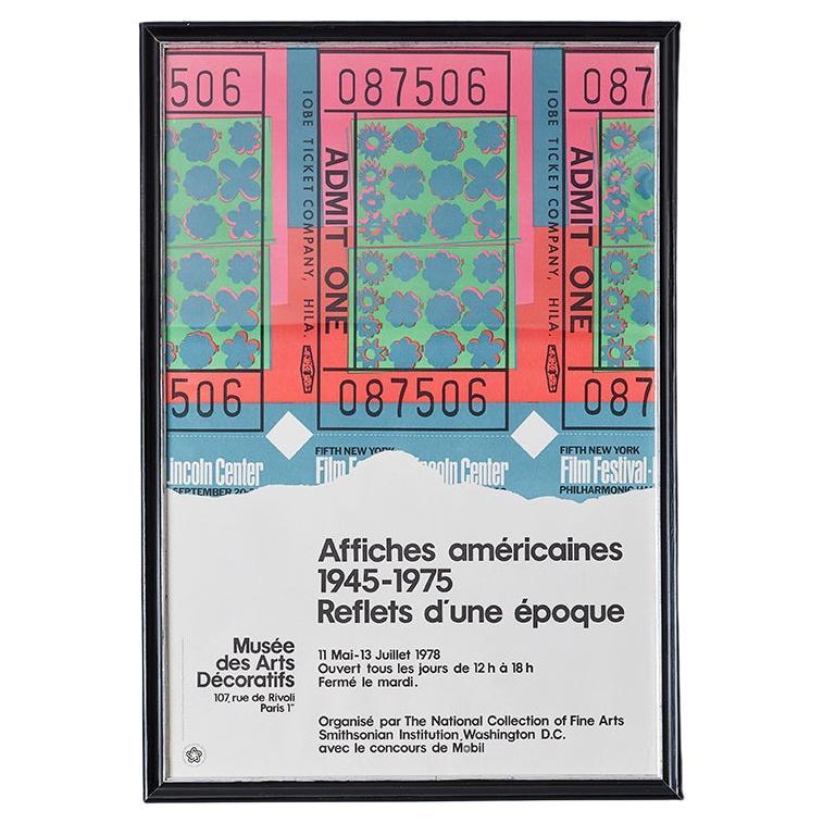Vintage Andy Warhol Musée Des Arts Décoratifs Exhibition Poster, France, 1978 en vente