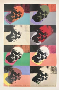 Vintage Andy Warhol Skulls Exhibition Poster, Offset Lithograph, 1996