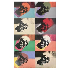Vintage Andy Warhol Skulls Exhibition Poster, Offset Lithograph, 1996