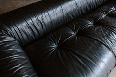 Vintage “Anfibio” Leather Sofa by Alessandro Becchi for Giovannetti, circa 1970