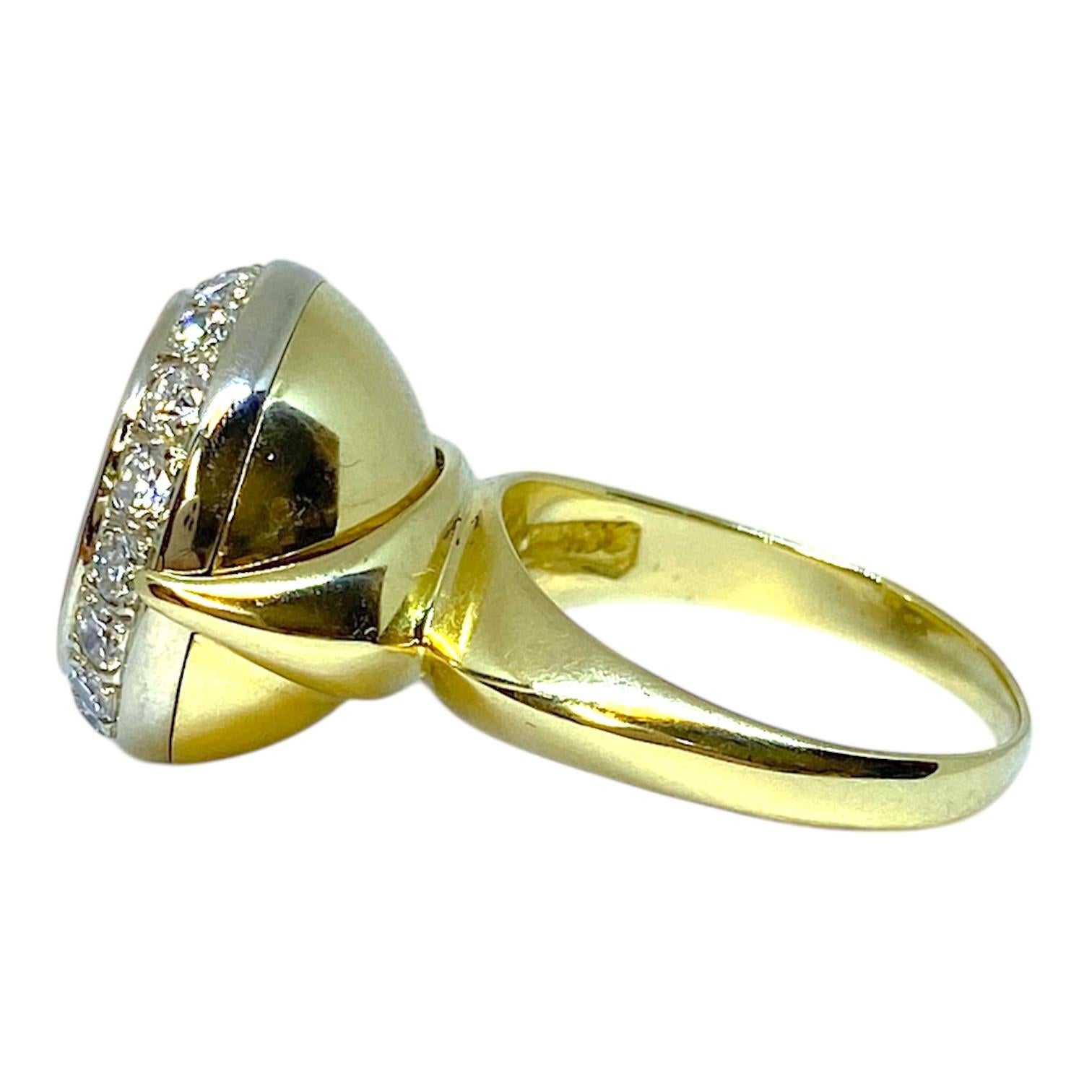 Vintage Angel Castelo 18K Onyx Diamond Spinner Ring (Zeitgenössisch) im Angebot