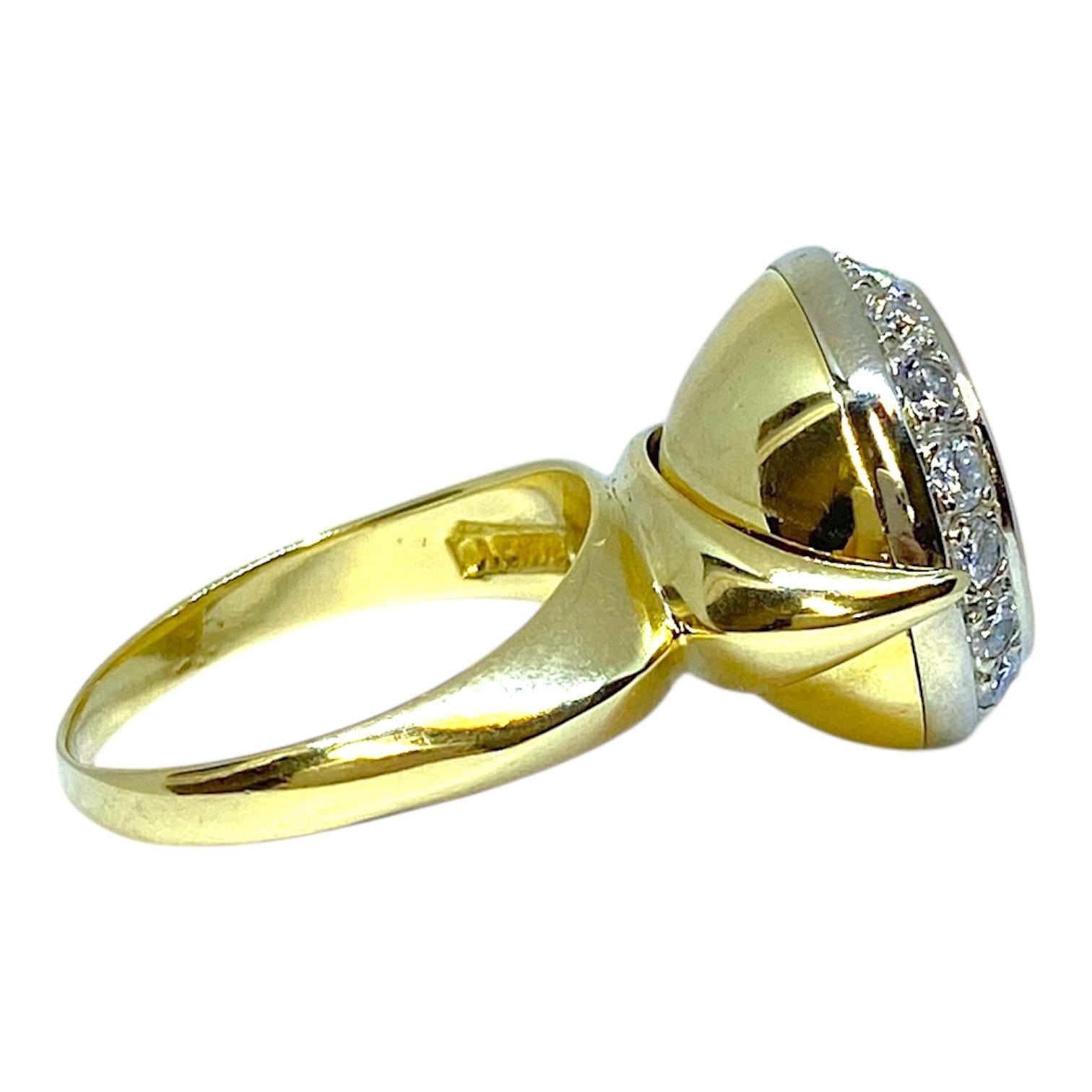 Vintage Angel Castelo 18K Onyx Diamond Spinner Ring für Damen oder Herren im Angebot