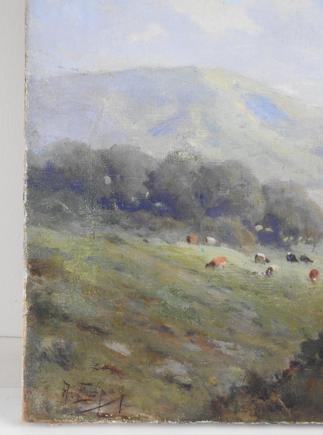 American Vintage Angel Espoy Pastoral Landscape Painting For Sale