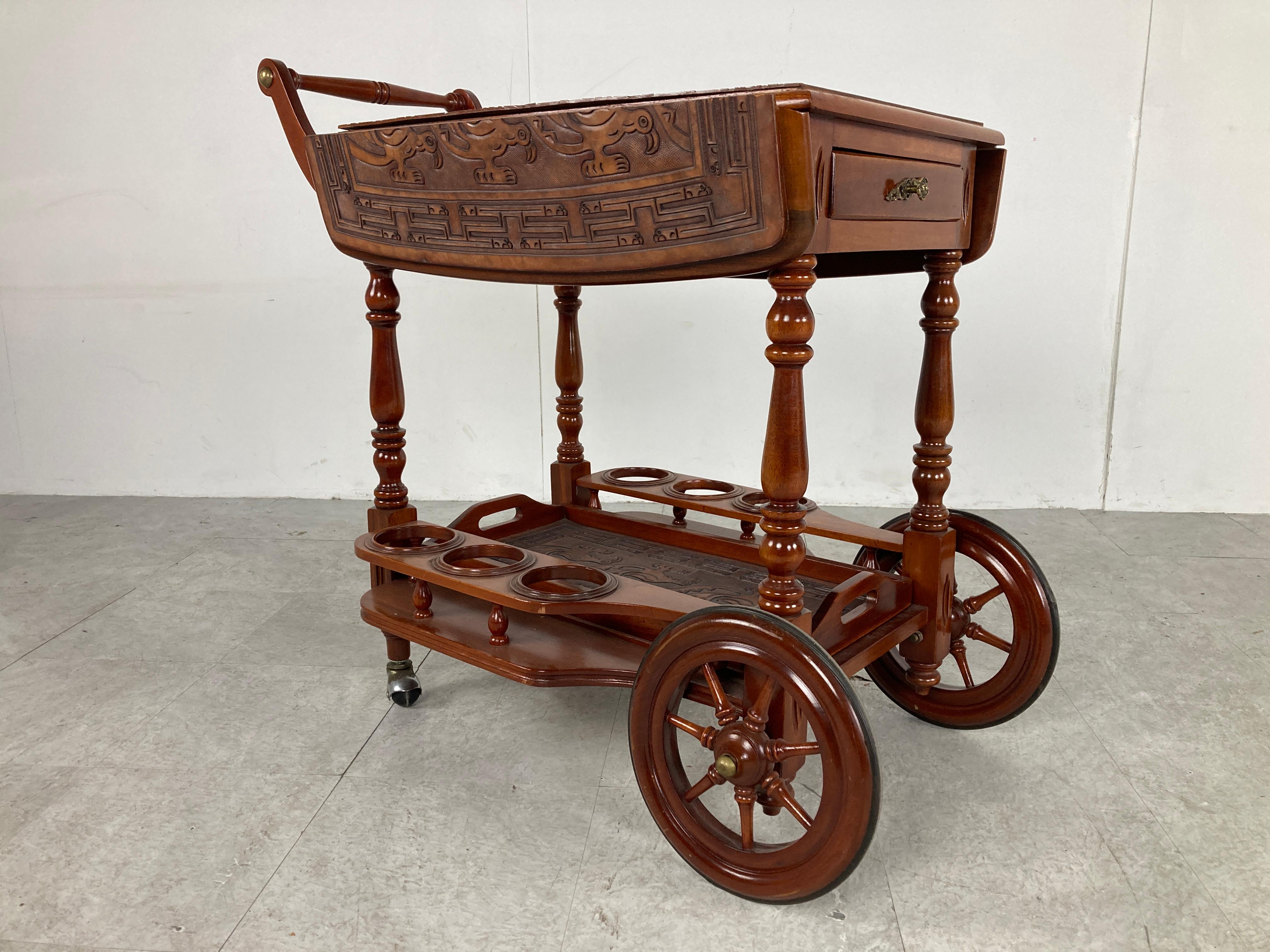 antique trolley cart