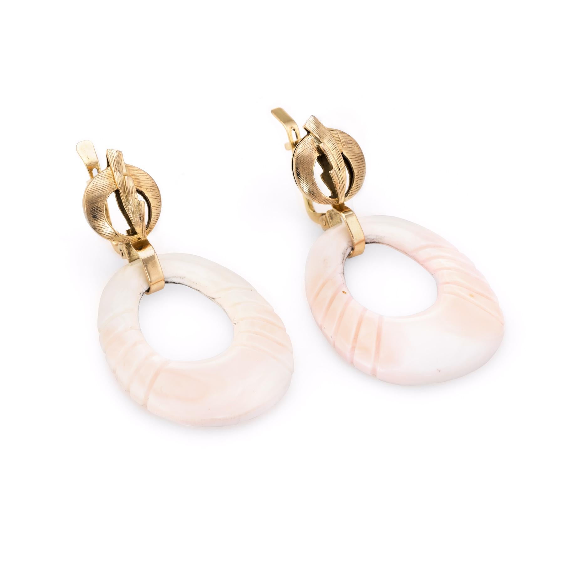 angel skin coral earrings