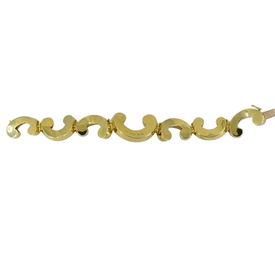 Bracciale d'epoca Angela Cummings in oro 18 carati e madreperla in vendita 6