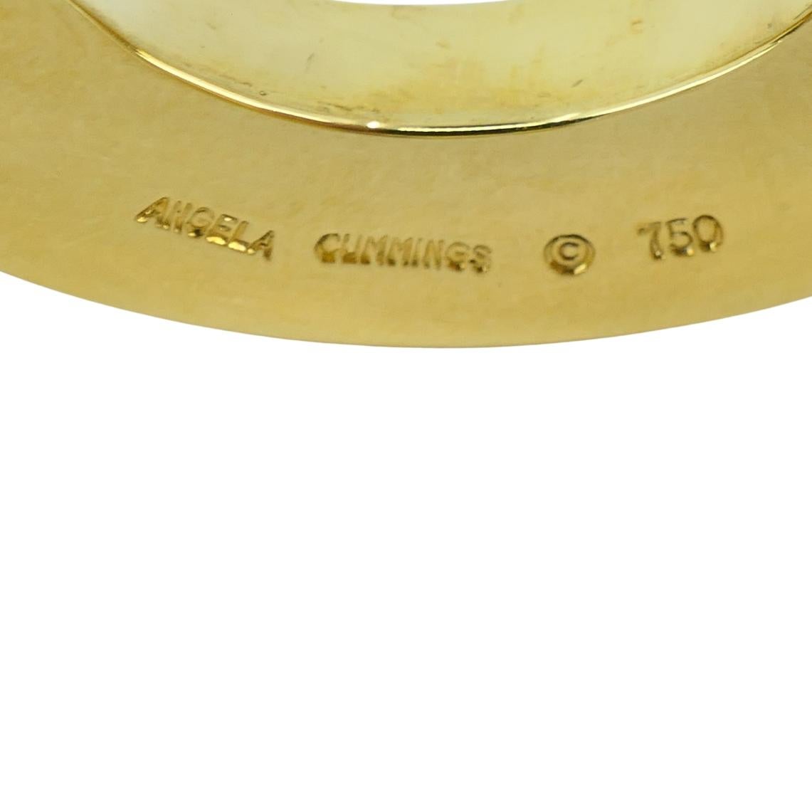 Bracciale d'epoca Angela Cummings in oro 18 carati e madreperla in vendita 1