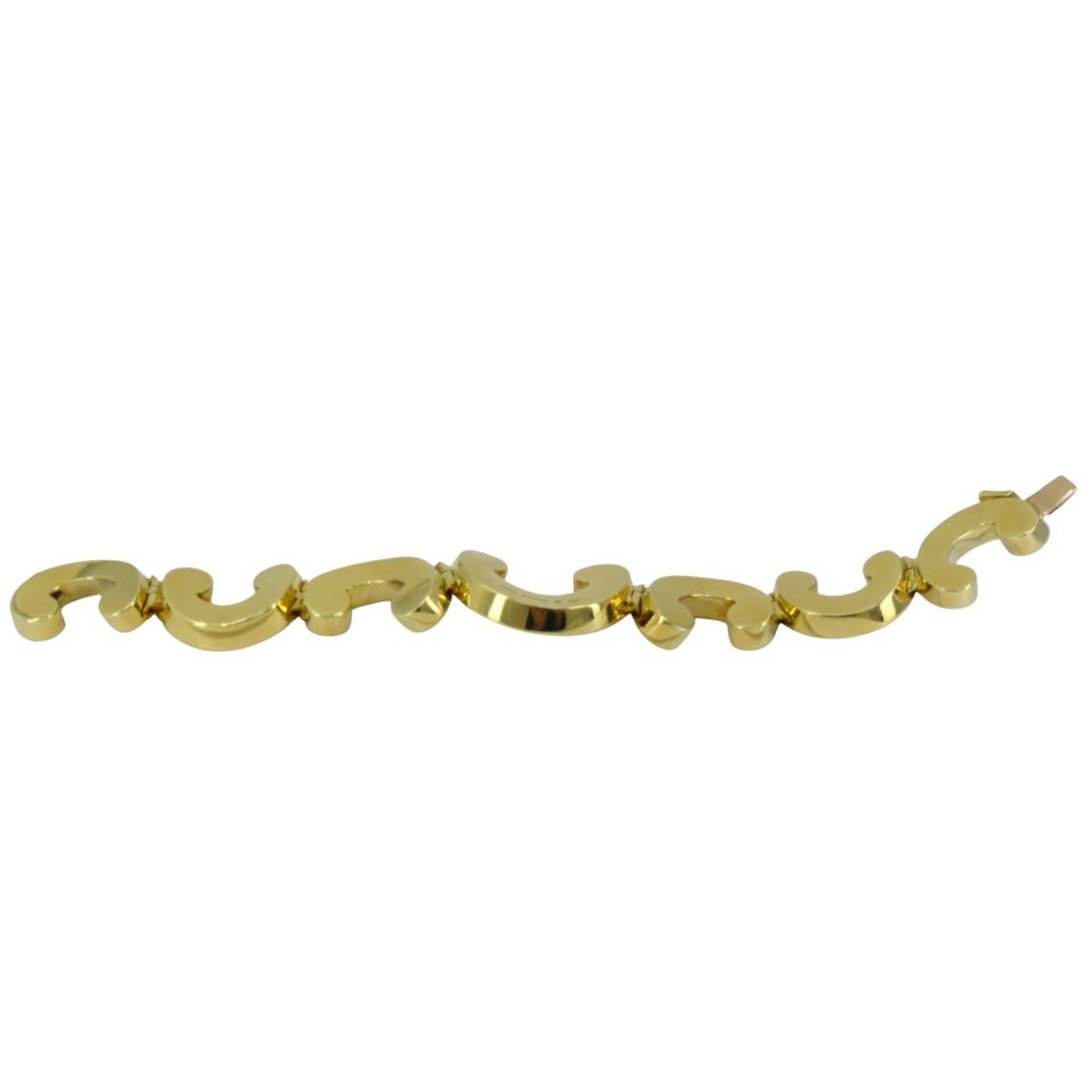 Bracciale d'epoca Angela Cummings in oro 18 carati e madreperla in vendita 5