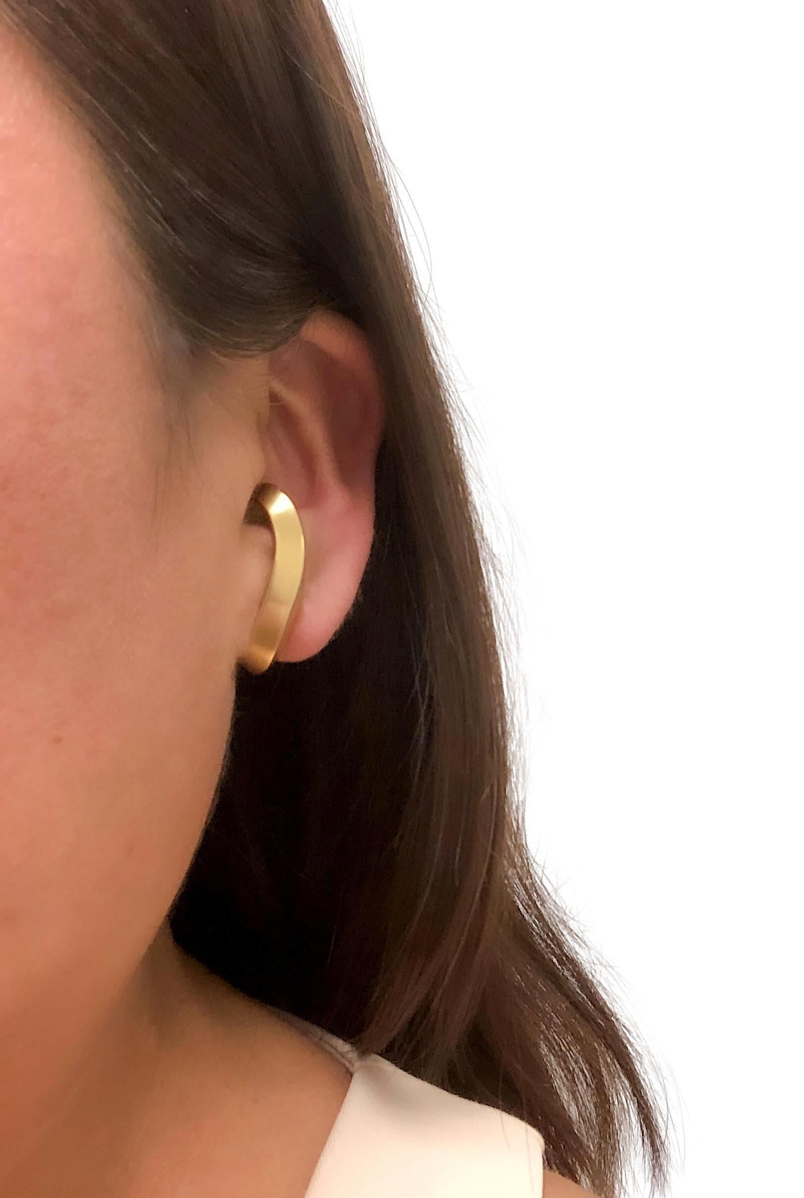 Vintage Angela Cummings 18K Yellow Gold Cuffs Earrings Circa 1984 2