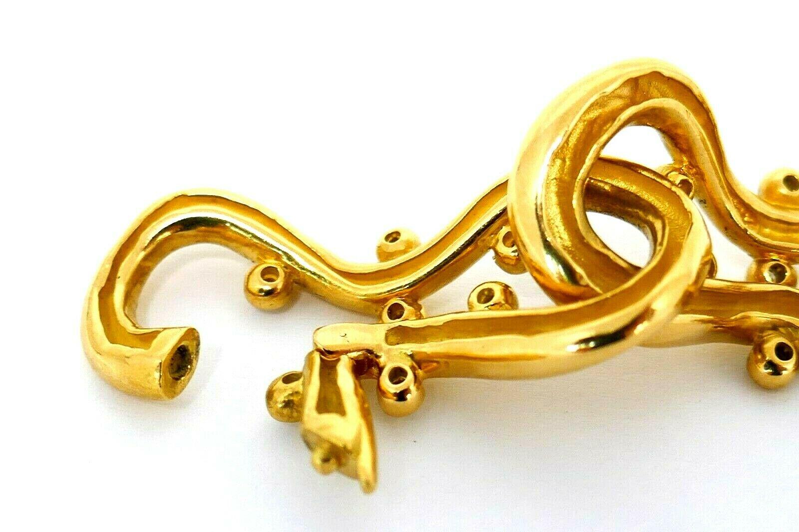Vintage Angela Cummings Diamond Yellow Gold Link Bracelet 1
