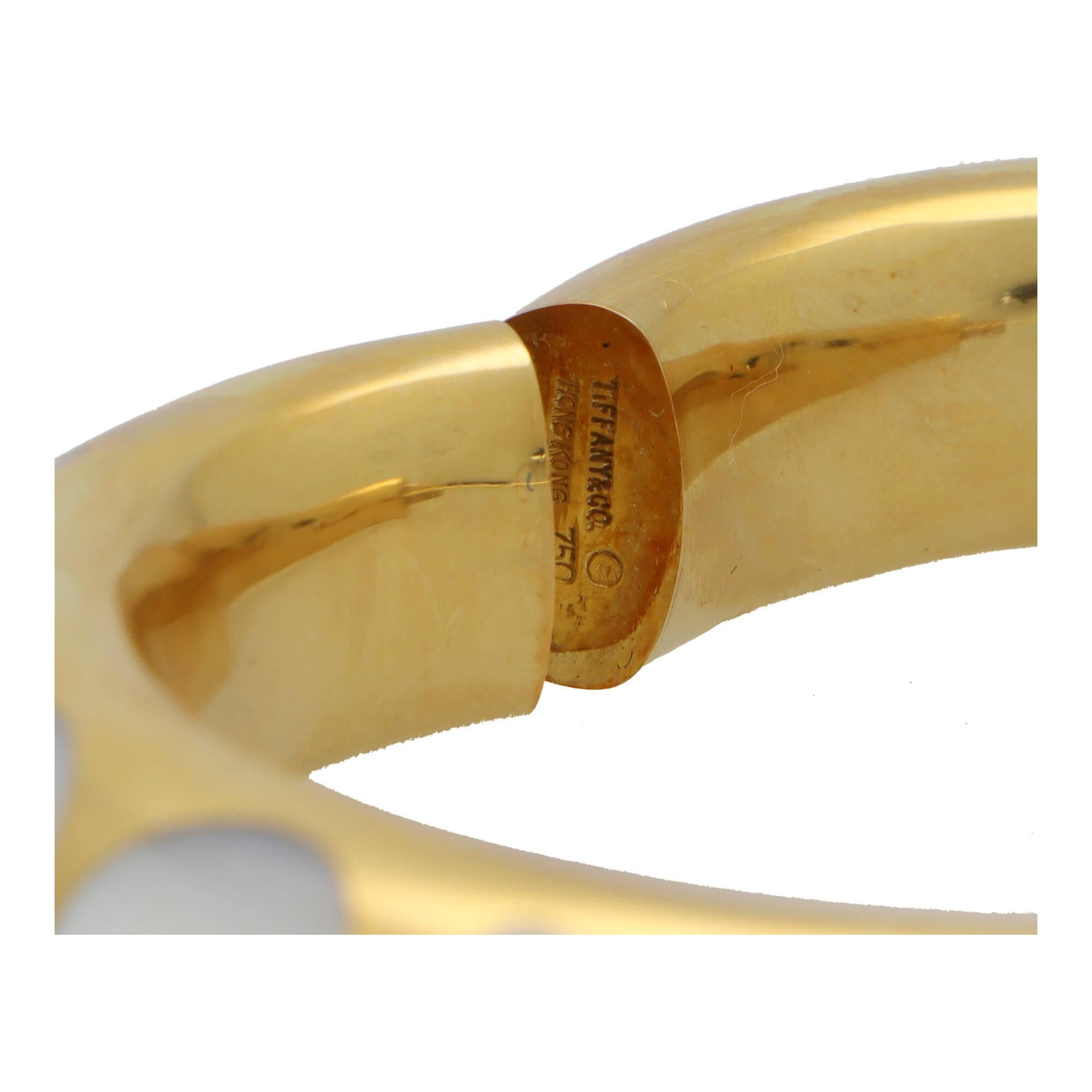 Women's or Men's Vintage Angela Cummings for Tiffany & Co. 'Allure' Mother of Pearl Bangle  For Sale