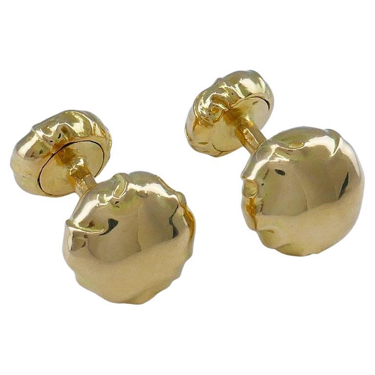 Vintage Angela Cummings Gold Cufflinks For Sale