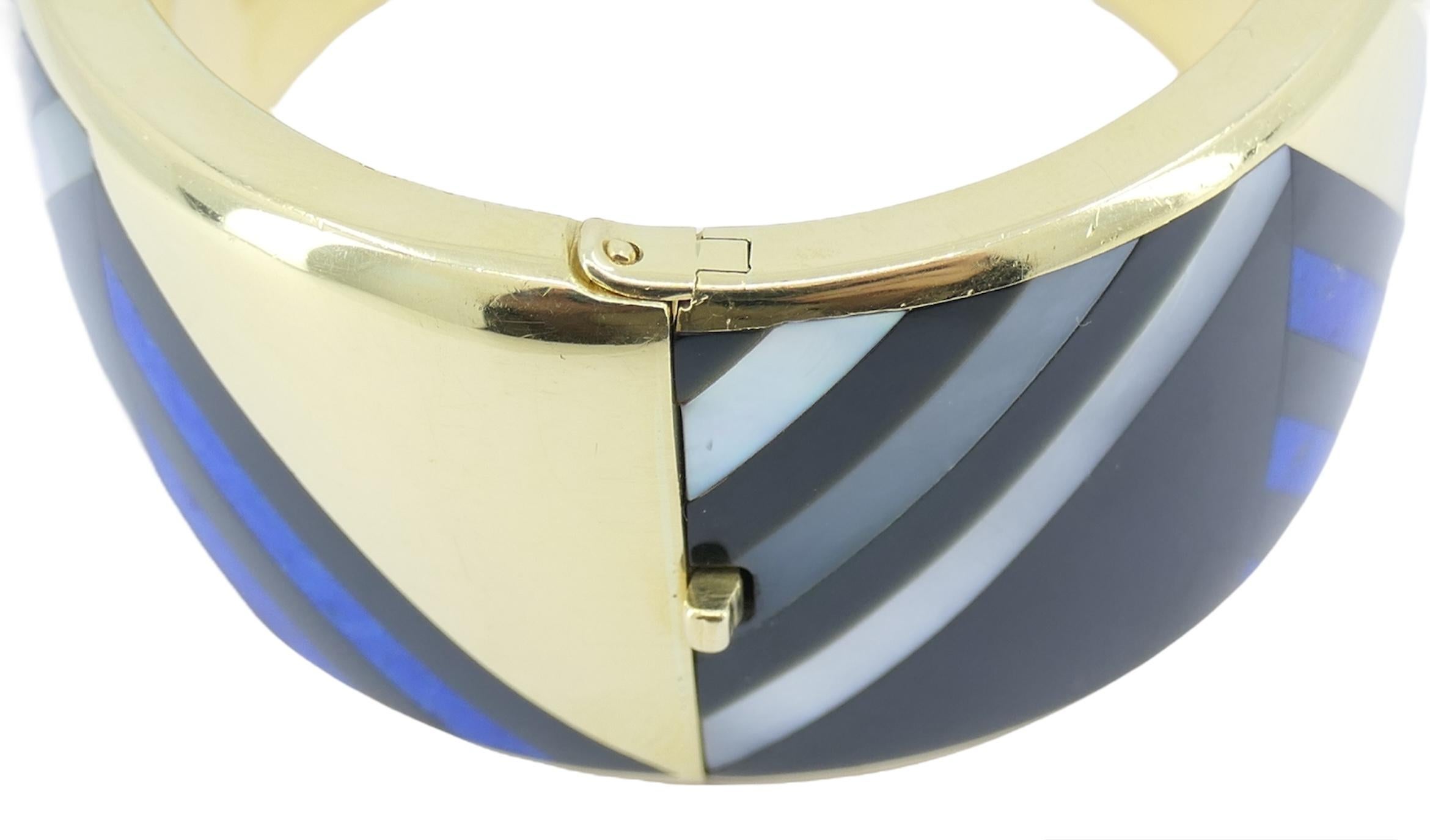 Vintage Angela Cummings Tiffany & Co. 18k Gold Edelstein-Armreif Armband im Angebot 5