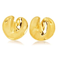 Vintage Angela Cummings for Tiffany & Co. Orecchini a forma di ninfea in oro 18 carati