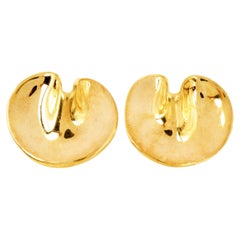 Vintage Angela Cummings for Tiffany & Co. Orecchini a forma di ninfea in oro 18 carati