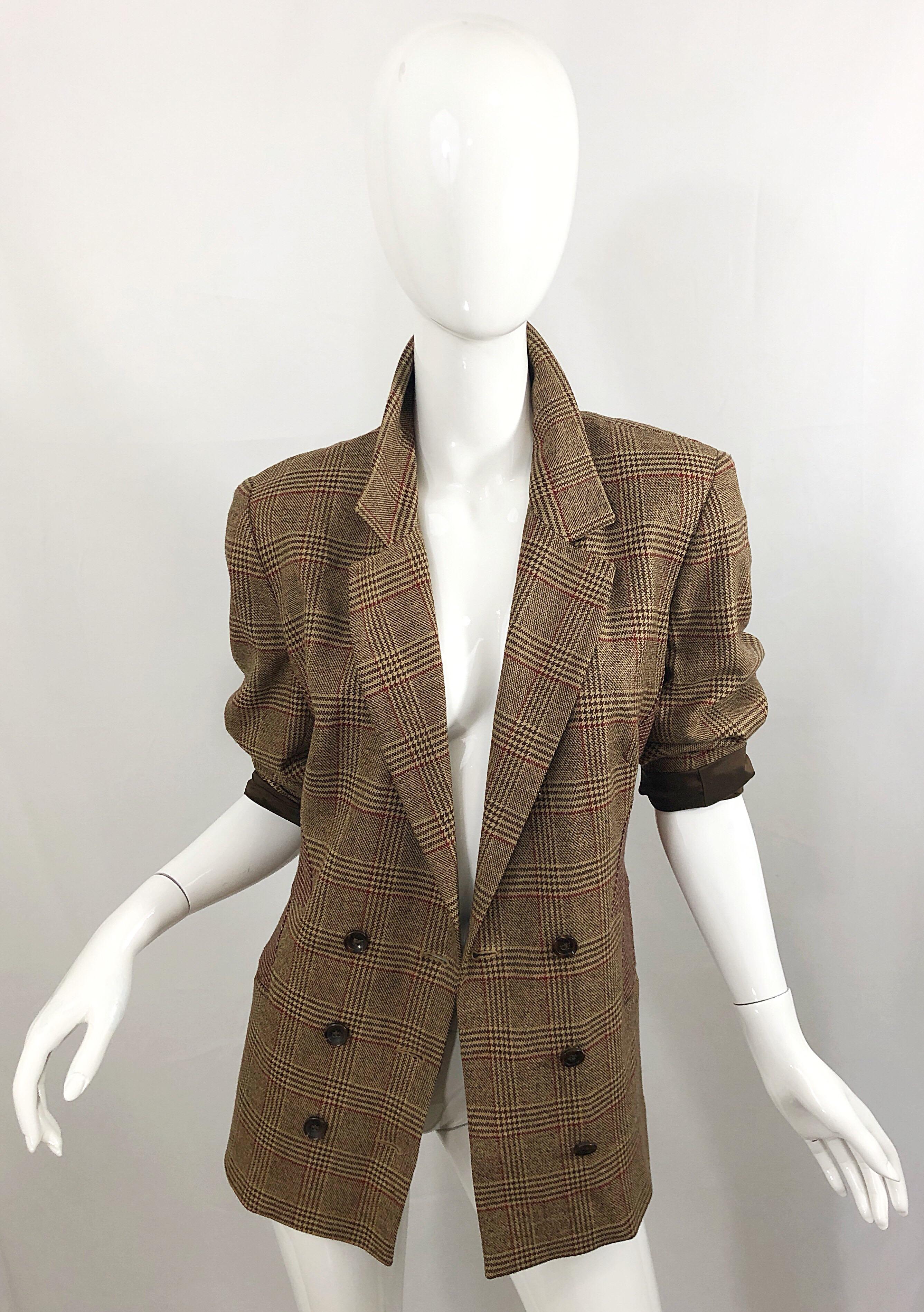 Women's Vintage Angelo Tarlazzi Size 12 Avant Garde 1990s Double Breasted Blazer Jacket For Sale