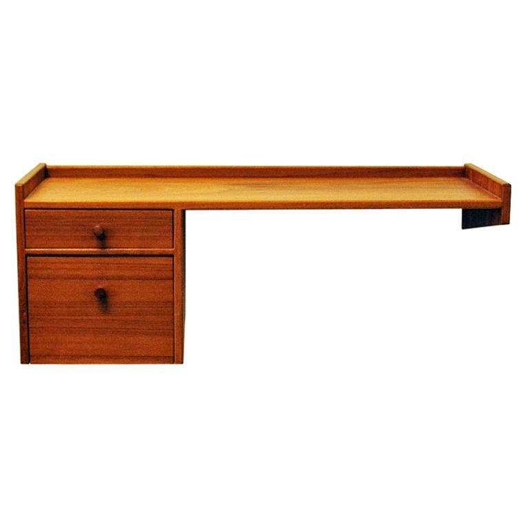 Vintage Angleshaped Teak Shelf, Sweden, 1950s at 1stDibs