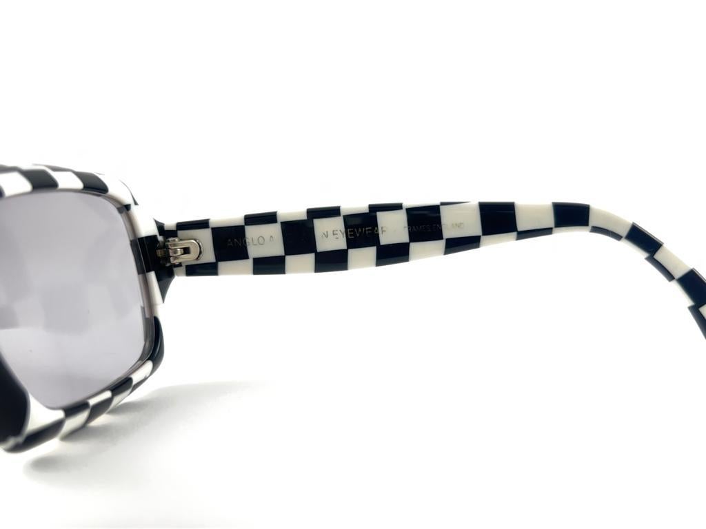 Vintage Anglo American Durango Black & White Sunglasses 1980 For Sale 6