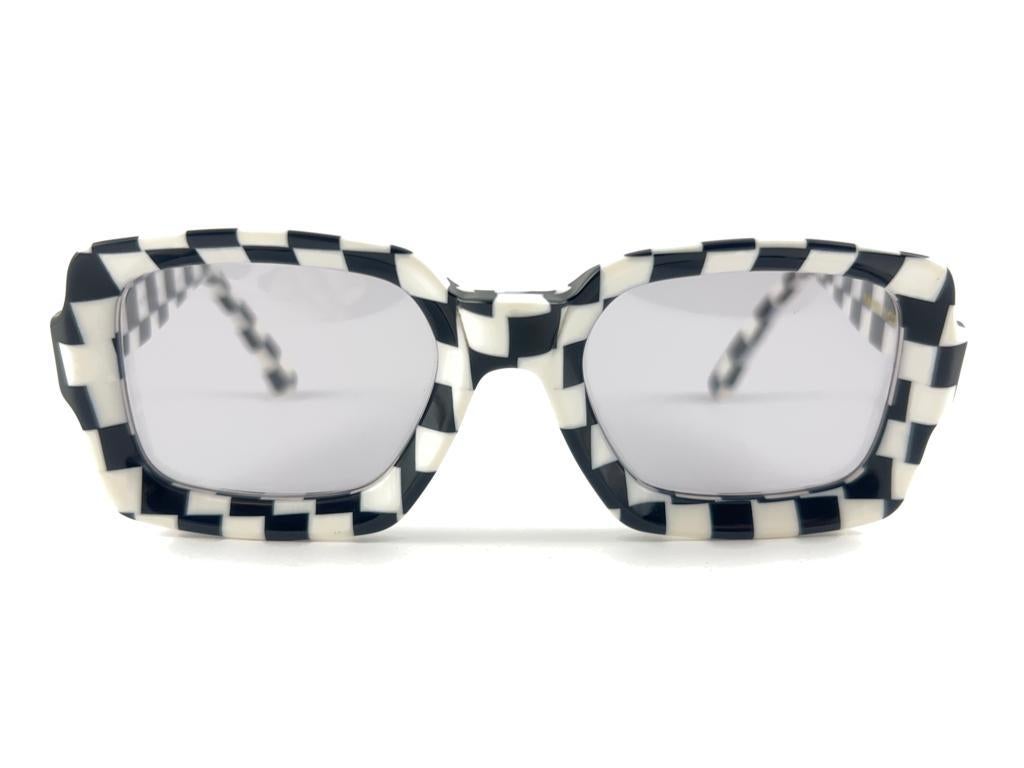black and white checkered sunglasses