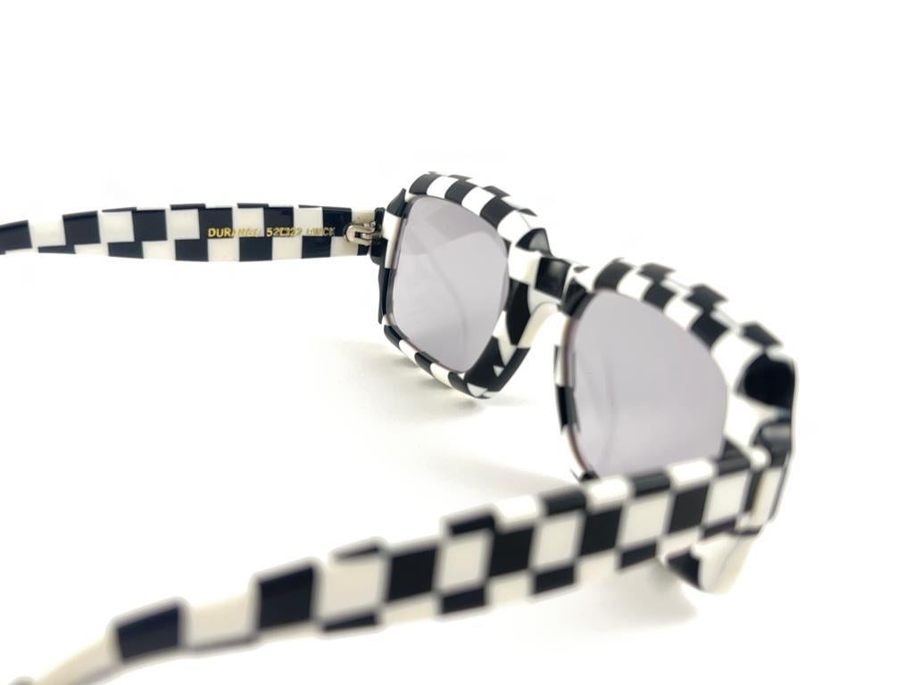Vintage Anglo American Durango Black & White Sunglasses 1980 In Excellent Condition For Sale In Baleares, Baleares