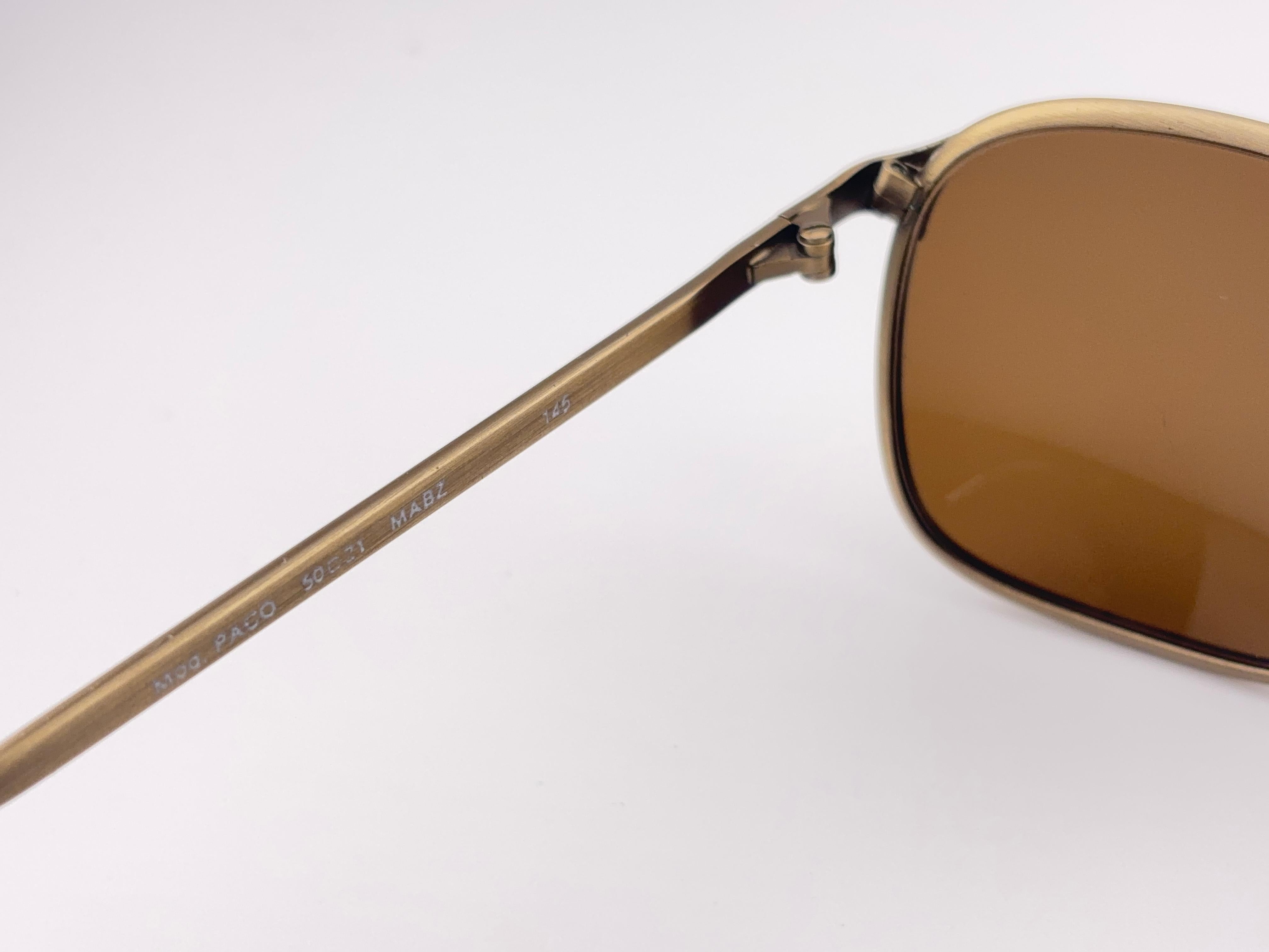 Lunettes de soleil Vintage Anglo American Eyewear Copper 1980's Unisexe en vente