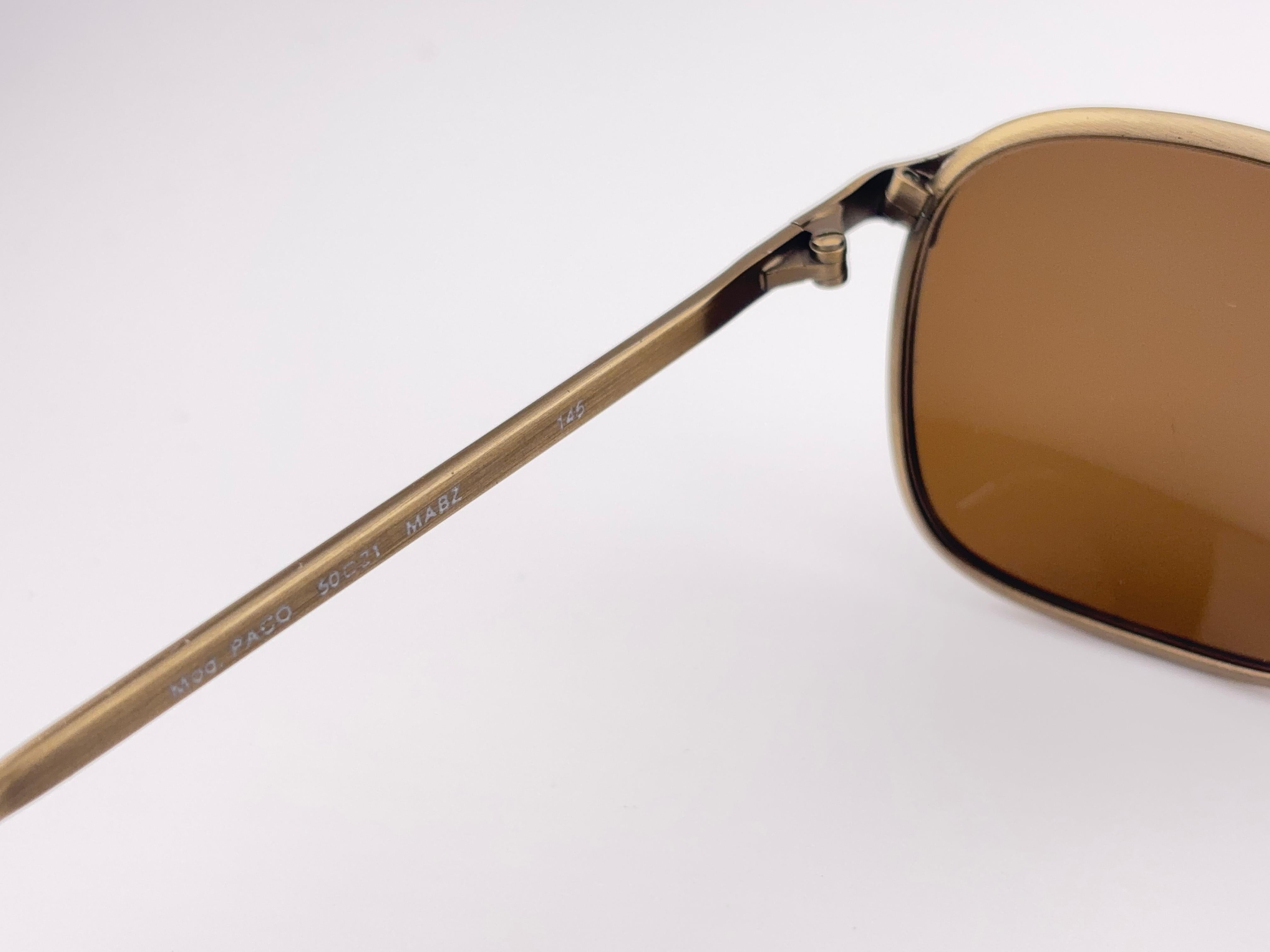 Lunettes de soleil Vintage Anglo American Eyewear Copper 1980's en vente 1