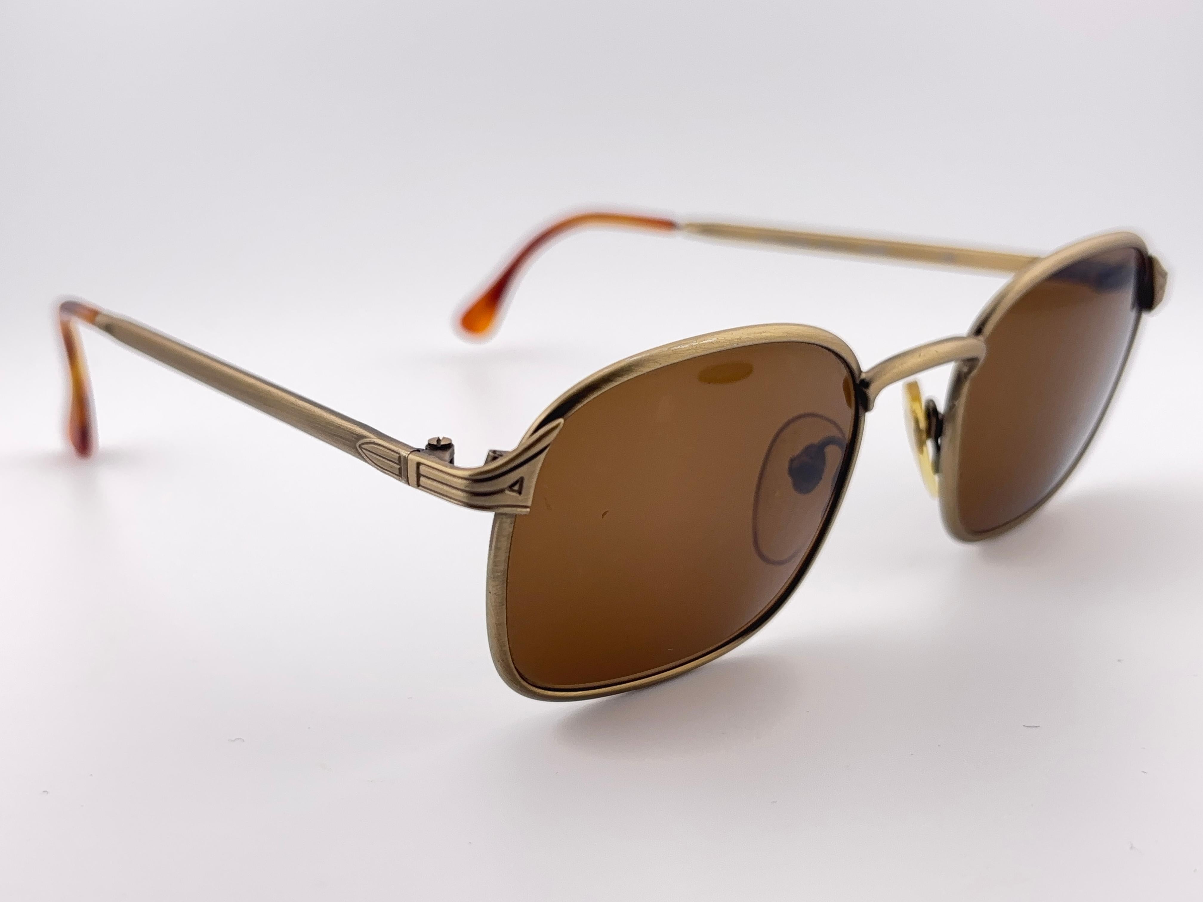 Lunettes de soleil Vintage Anglo American Eyewear Copper 1980's en vente 4