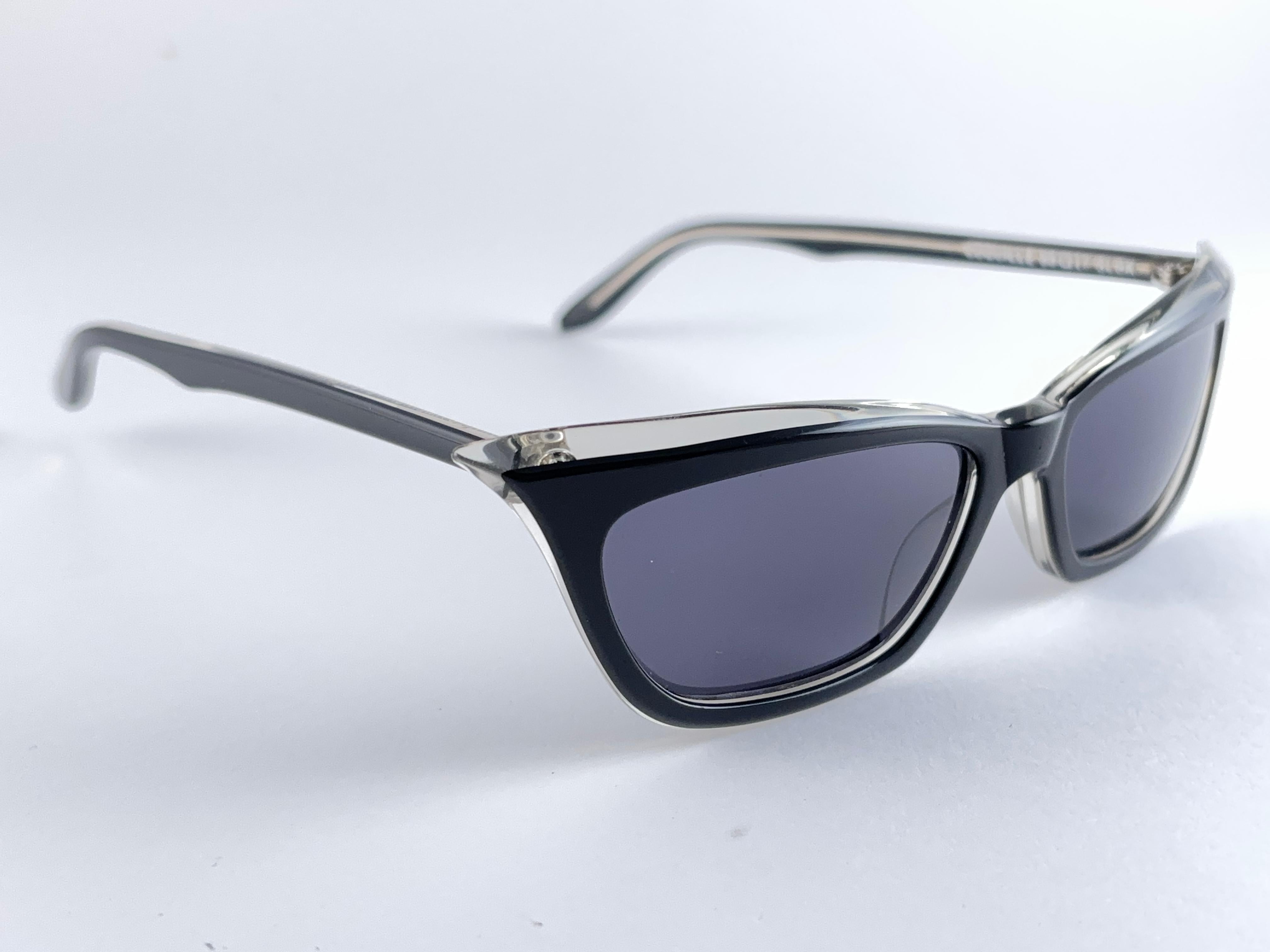 Gray Vintage Anglo American Eyewear COQUILLE Cat Eye 1980's Sunglasses For Sale