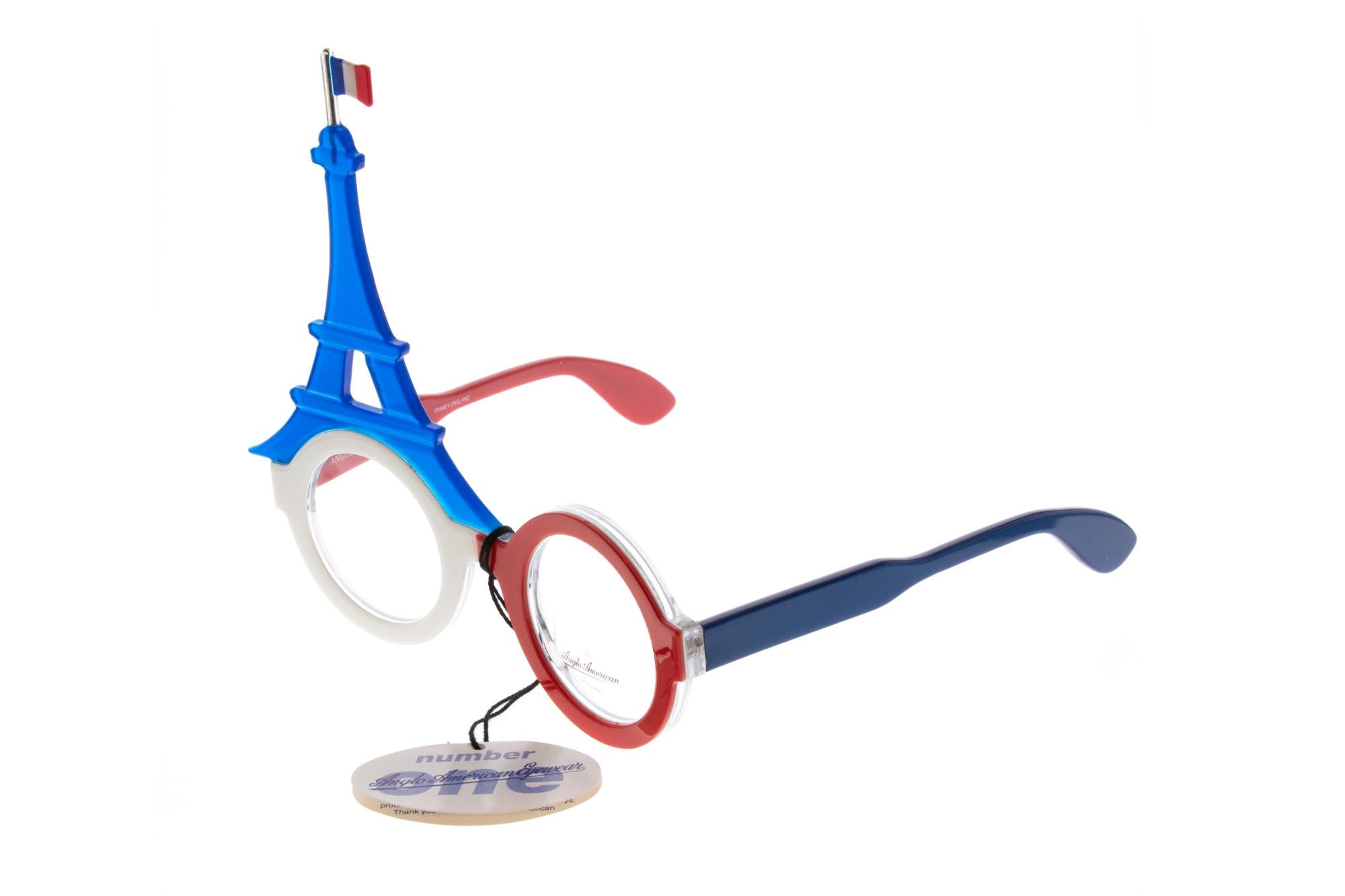 The model EIFFEL TOWER is made by Anglo American Eyewear. 
The company was voted best designers of Sunglasses and Spectacle frames in 1993. 
All glasses are hand crafted from the best materials. These high quality acetate frames are mode from a