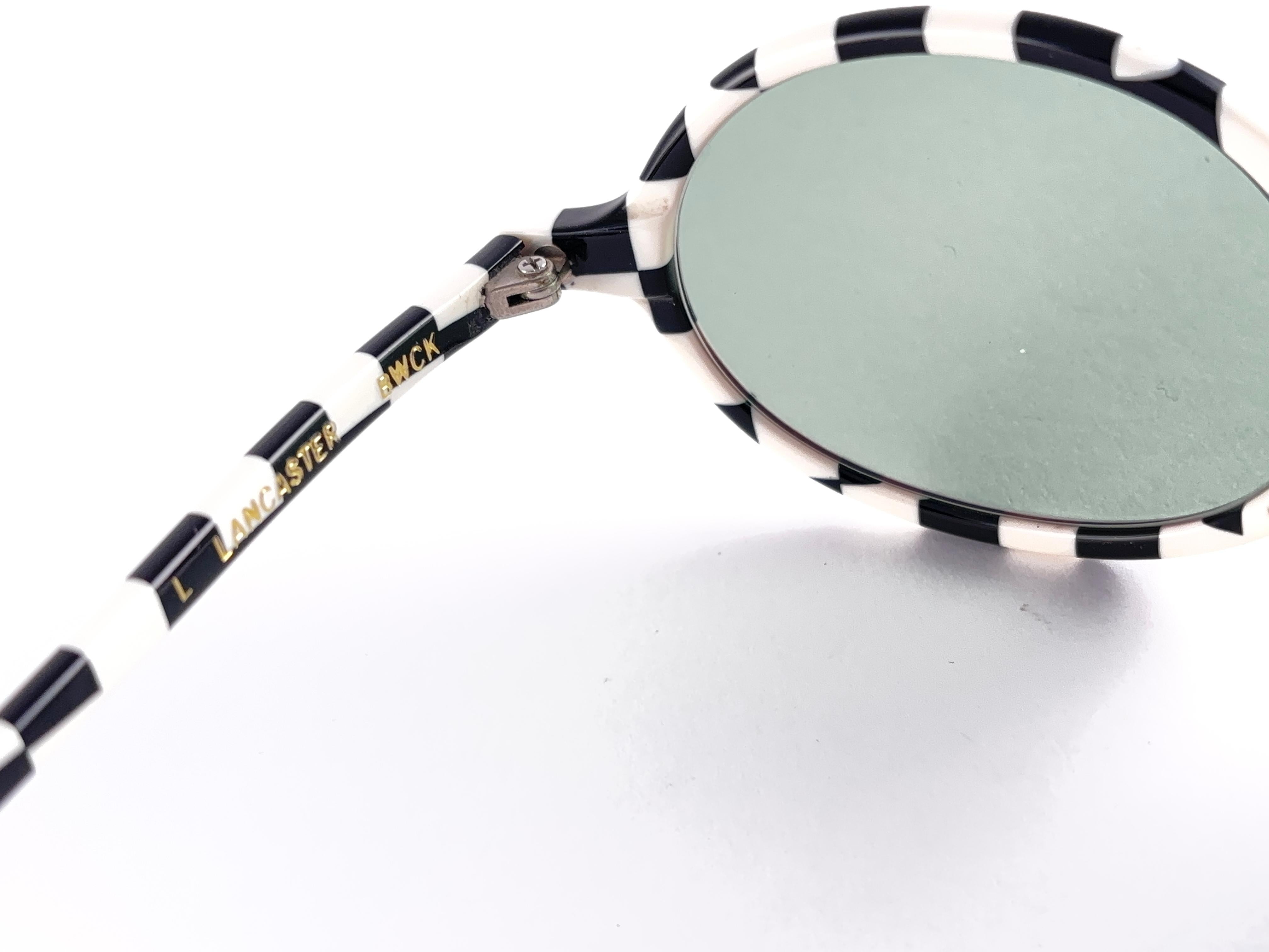 Vintage Anglo American Eyewear Lancaster Checkered 1980's Sunglasses For Sale 1