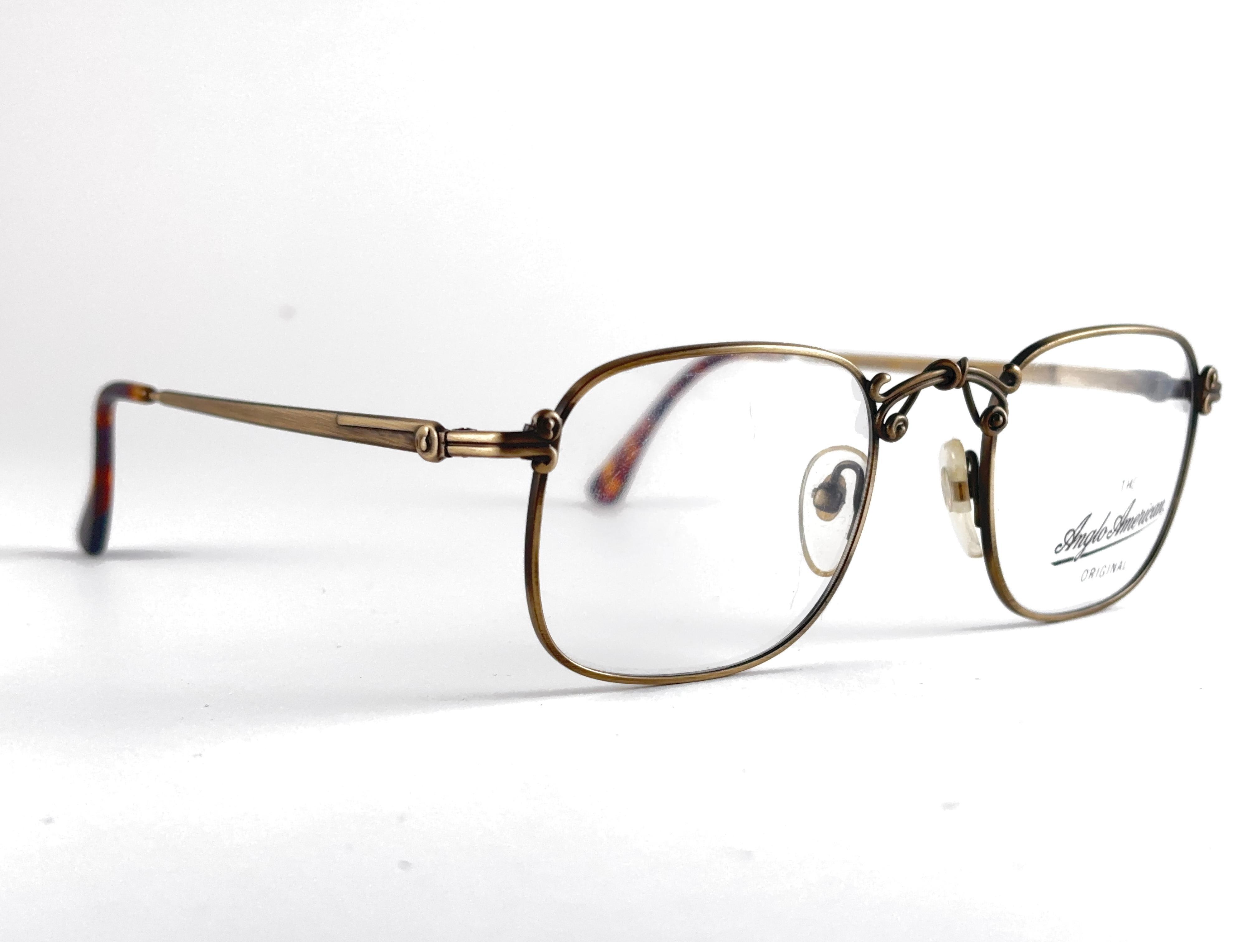 Gray Vintage Anglo American Eyewear Odeon Square 1980's Sunglasses For Sale