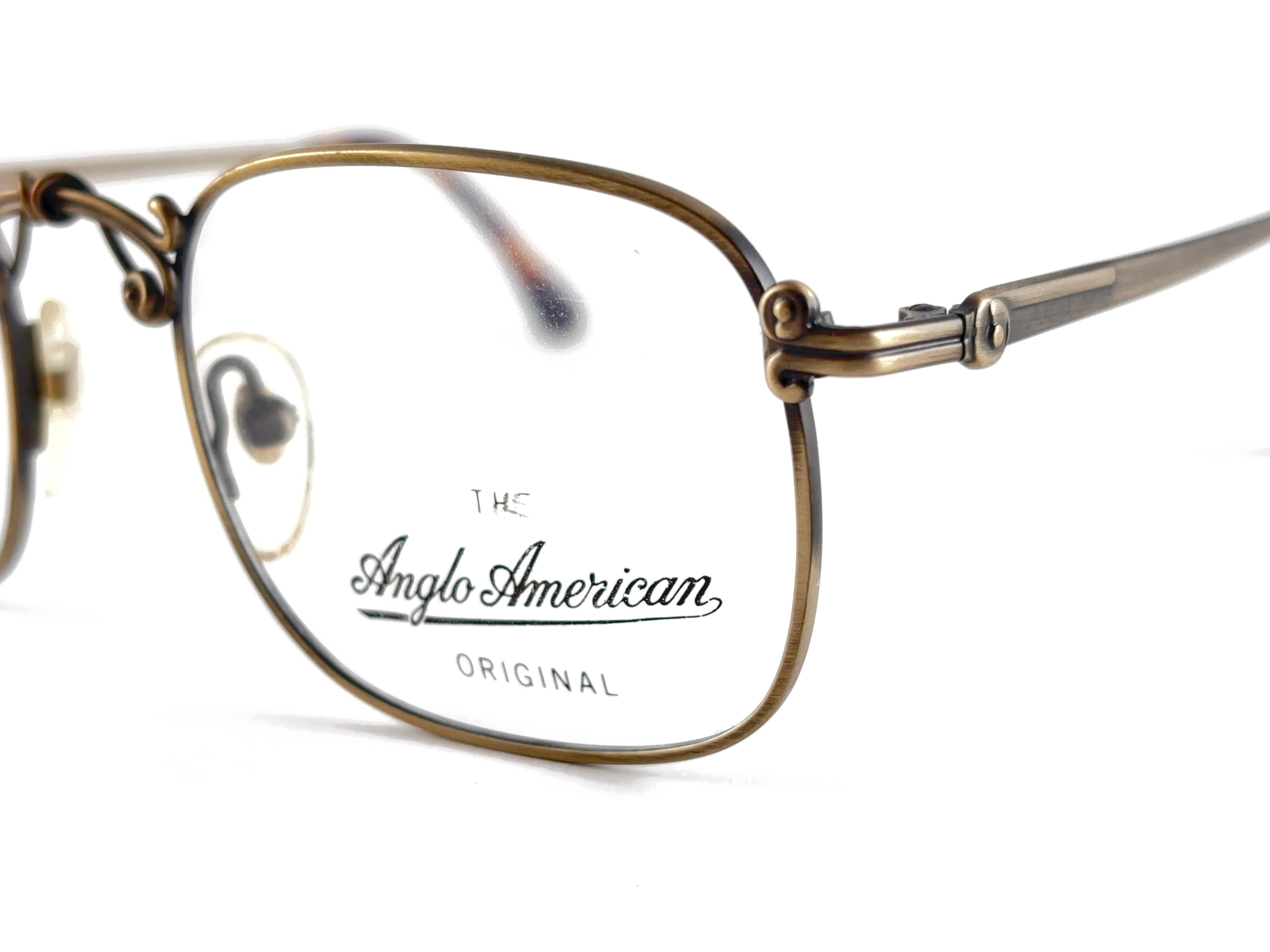 Women's or Men's Vintage Anglo American Eyewear Odeon Square 1980's Sunglasses For Sale