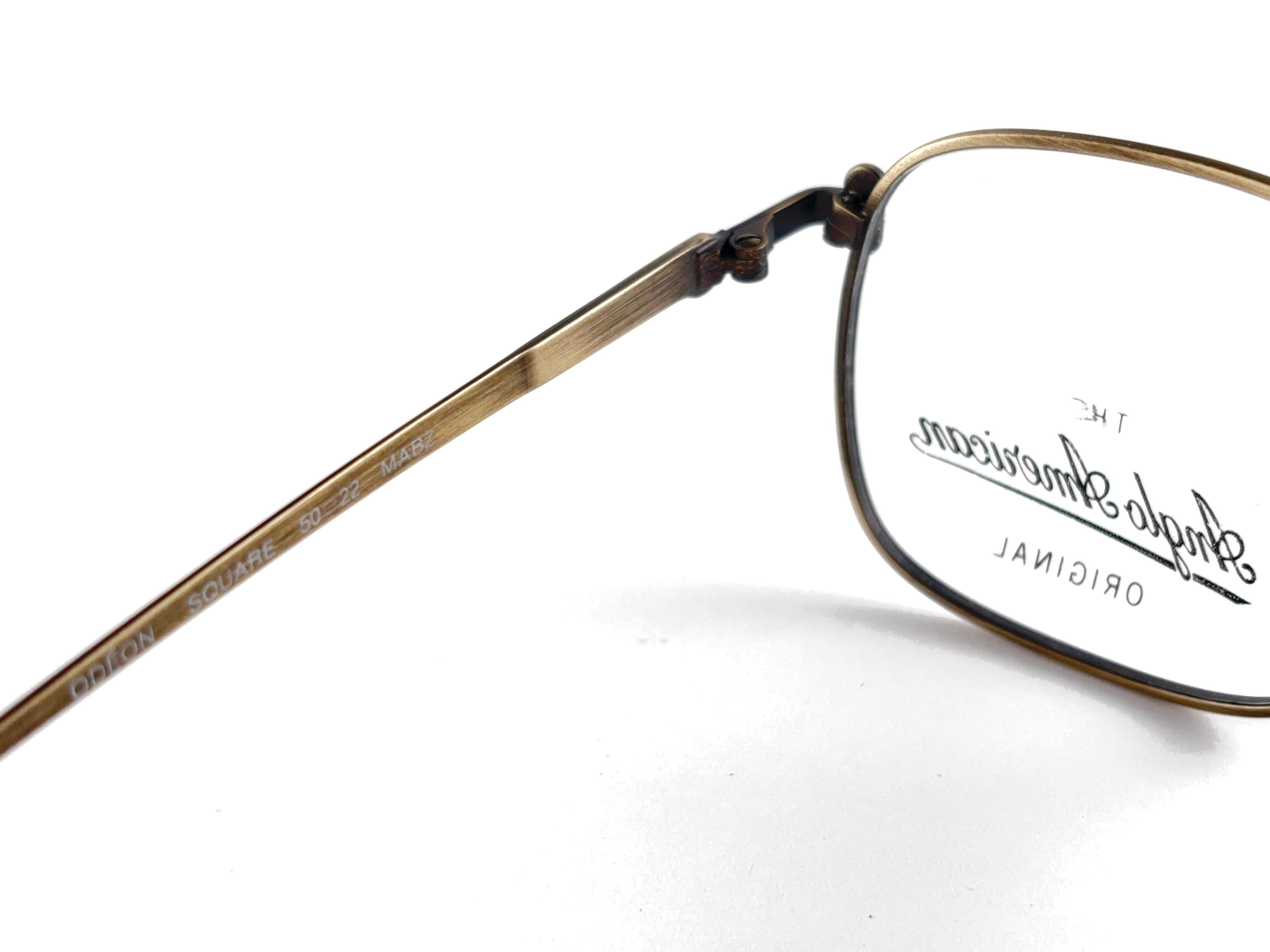 Vintage Anglo American Eyewear Odeon Square 1980's Sunglasses For Sale 2