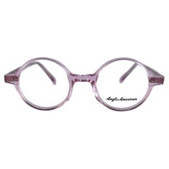 Vintage Anglo American Eyewear RX Round Pink 1980's Sunglasses