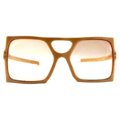 Vintage Anglo American For Sir Winston Taupe Mask Sunglasses 1980