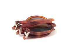 Vintage Anglo American Optical Tortoise Folding Sunglasses 1970 Made in England