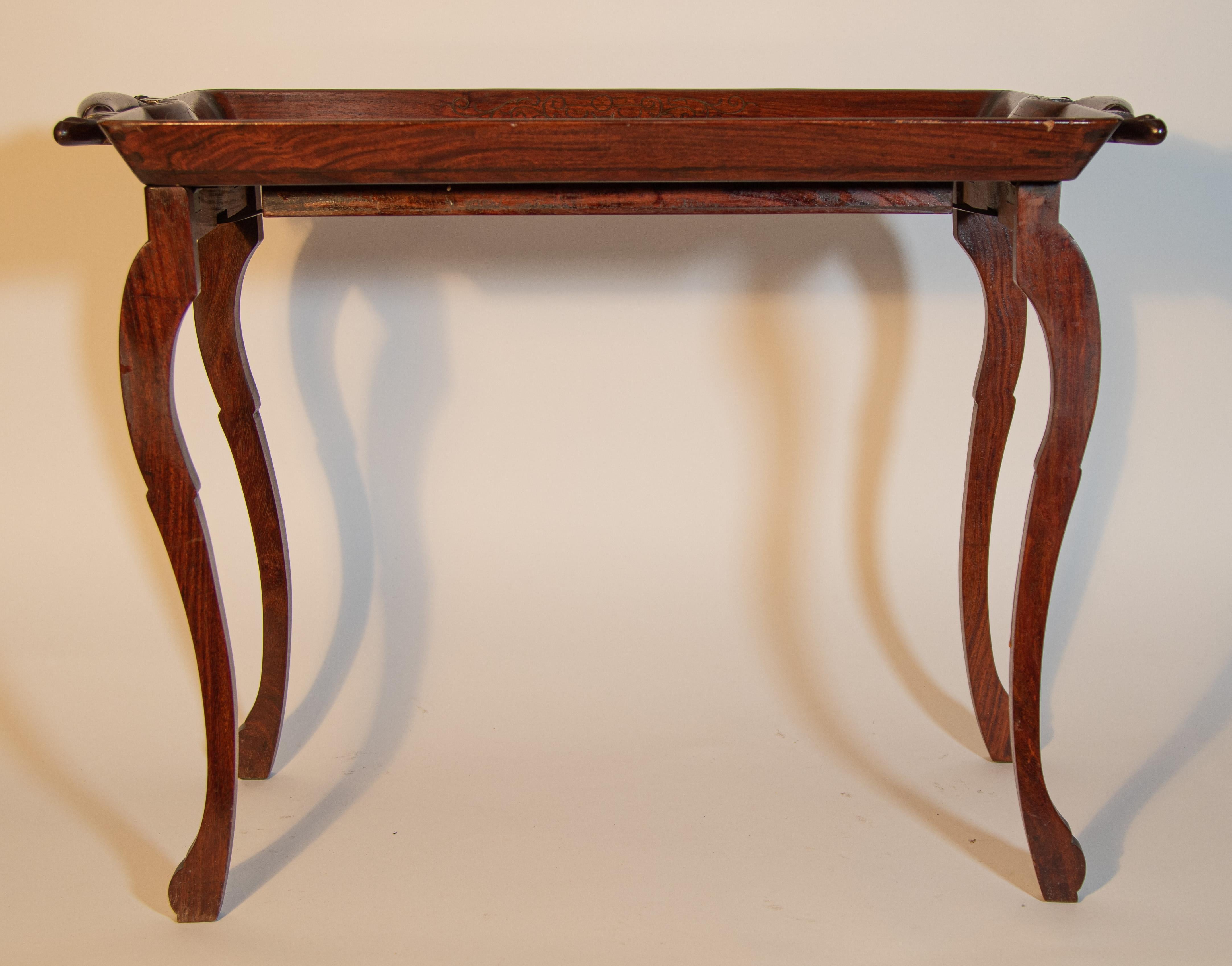 Vintage Anglo-Indian Inlaid Tray Table For Sale 13