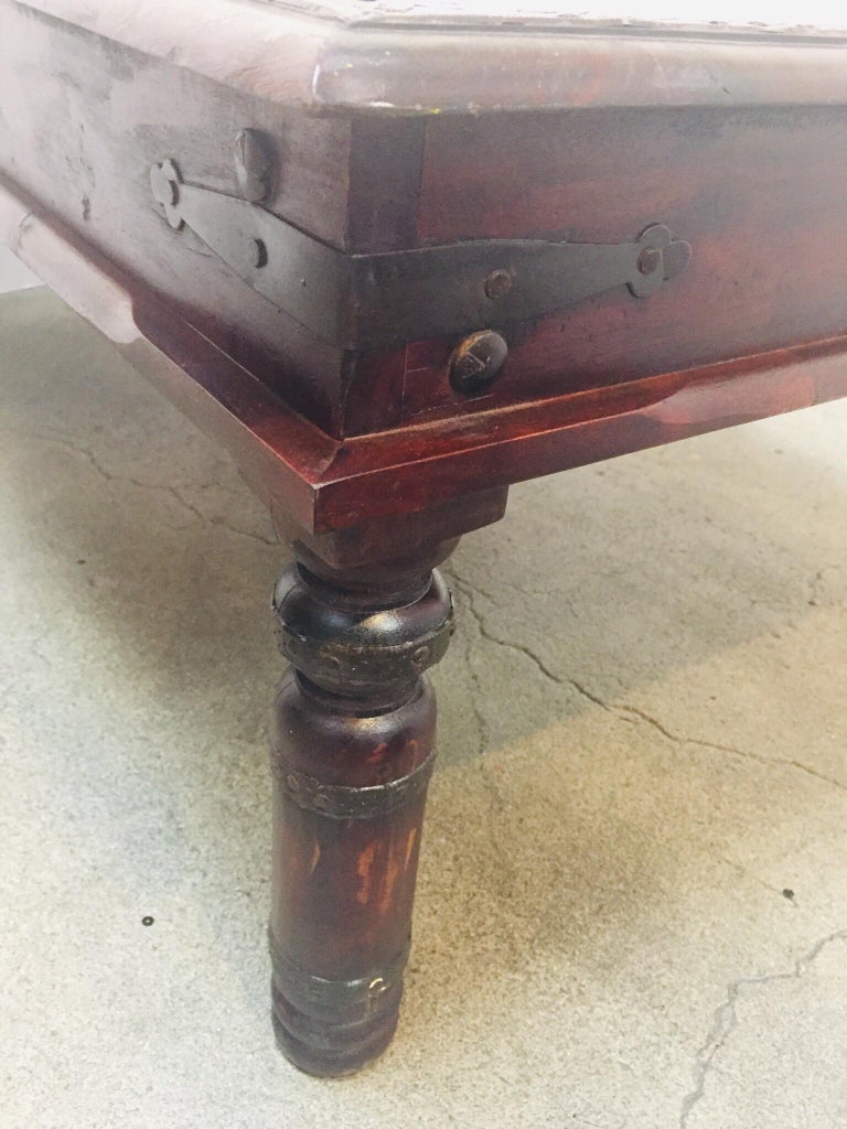 Vintage Anglo-Indian Teak Coffee Table For Sale 1