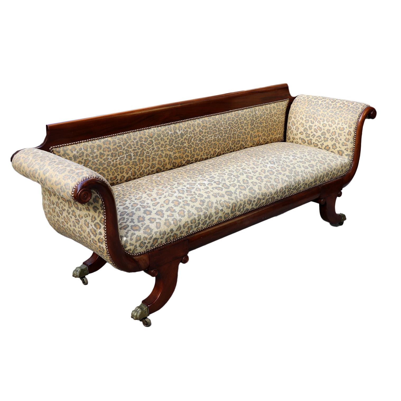 Vintage Animal Pattern Chaise Lounge In Good Condition For Sale In San Francisco, CA