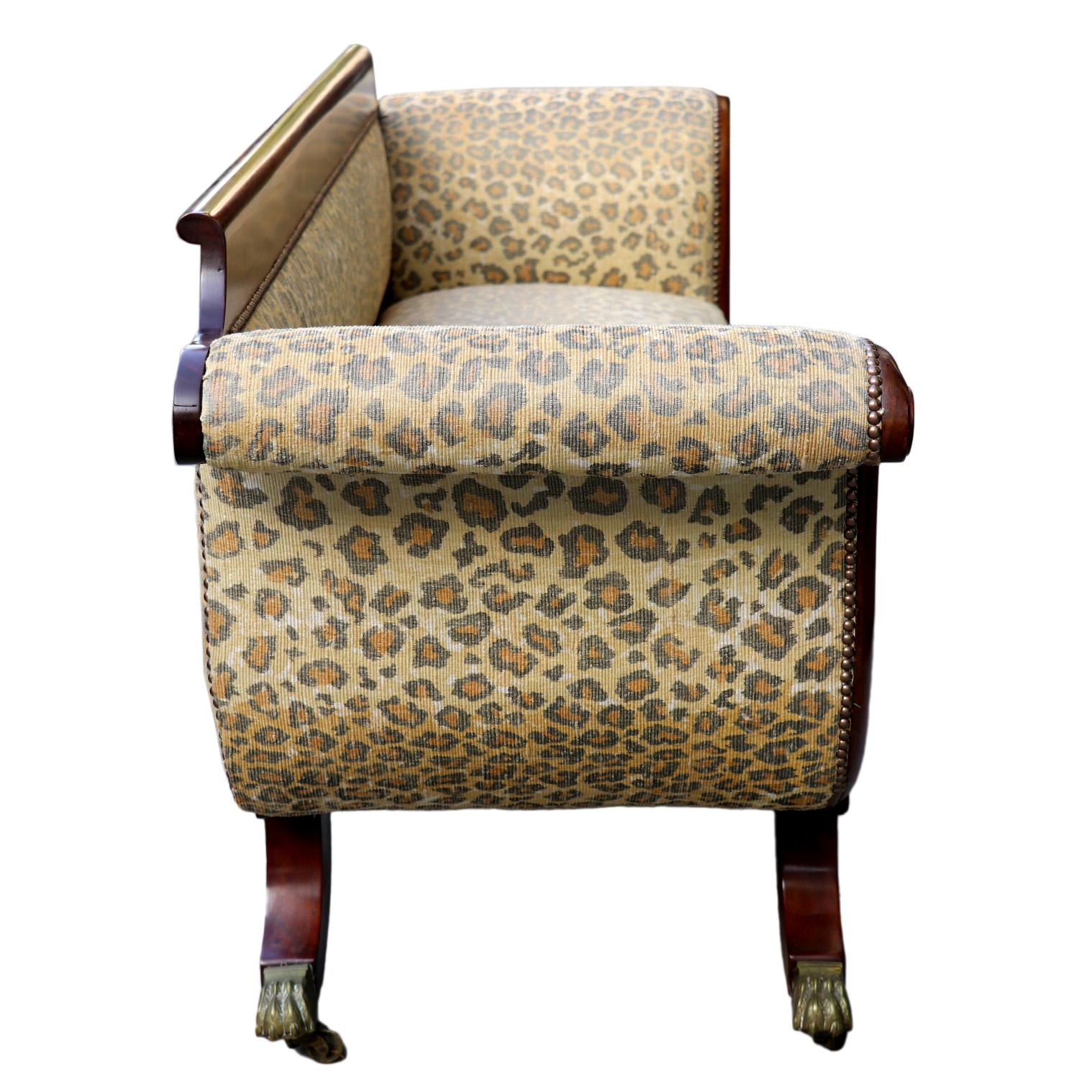 Vintage Animal Pattern Chaise Lounge For Sale 1