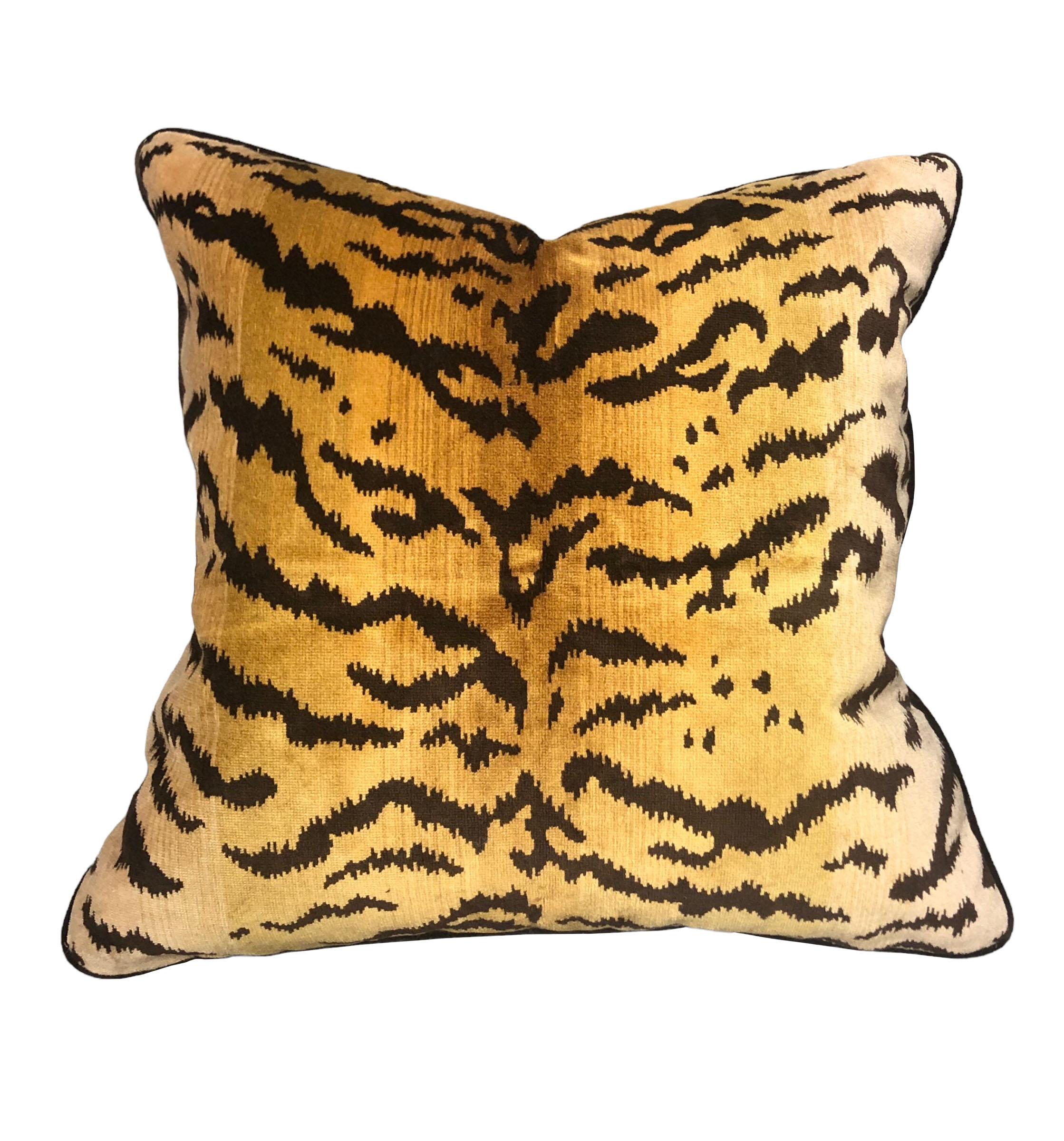 scalamandre tiger pillow